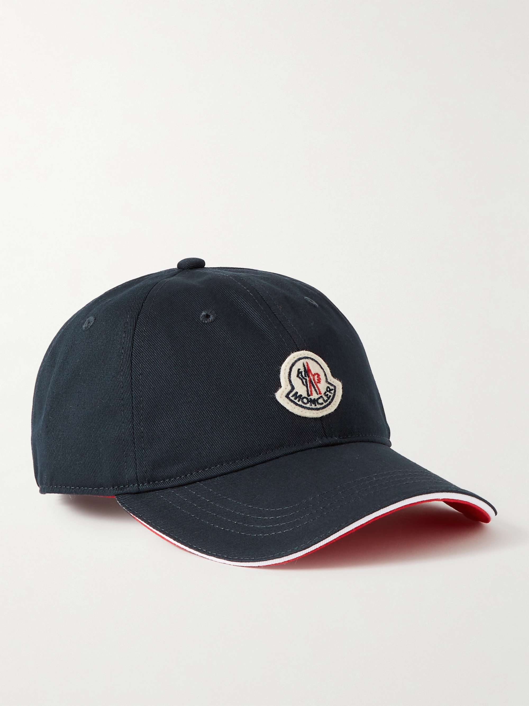 MONCLER Logo-Appliquéd Cotton-Twill Baseball Cap | MR PORTER