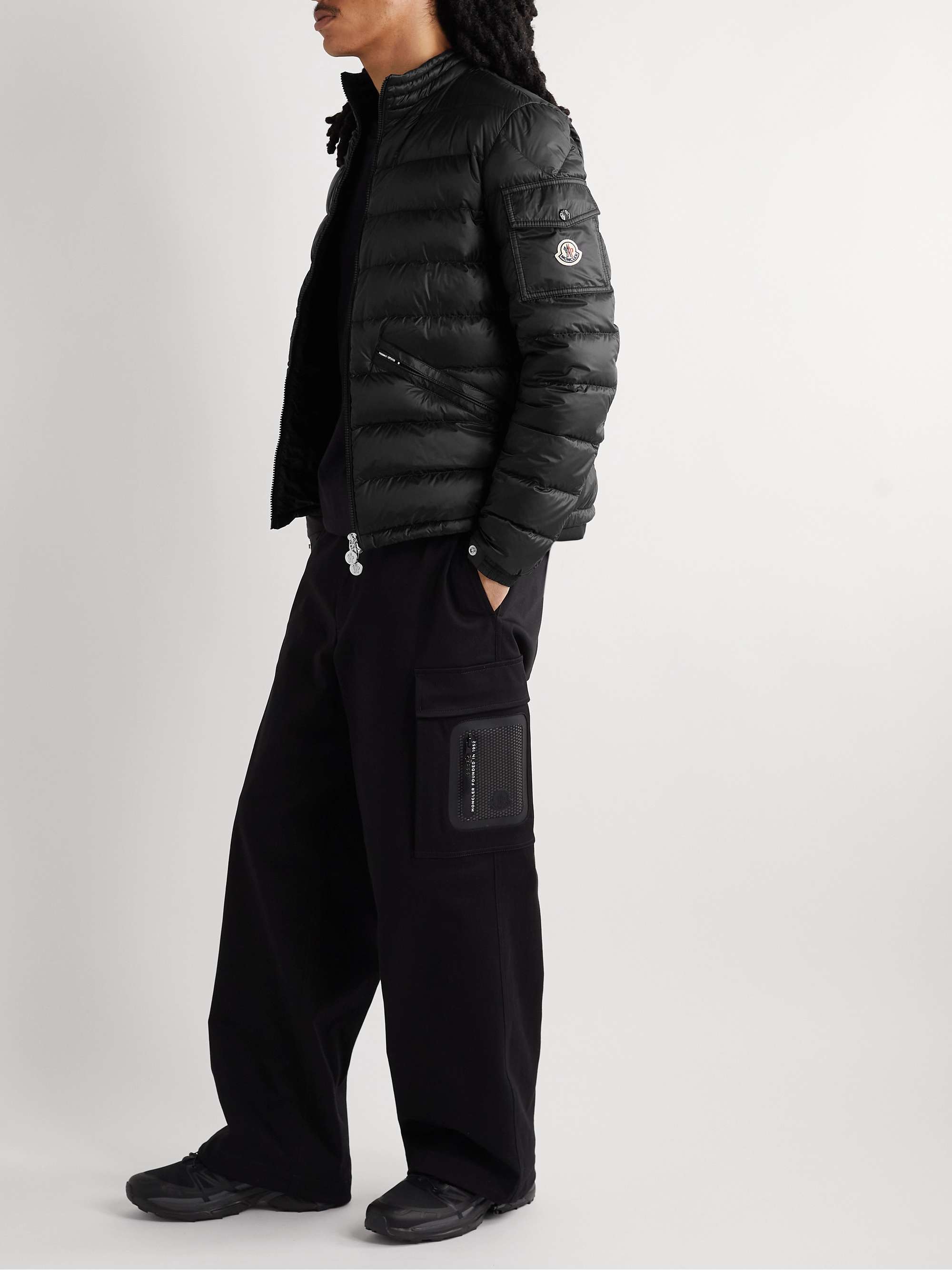 MONCLER Agay Slim-Fit Logo-Appliquéd Quilted Nylon Down Jacket | MR PORTER