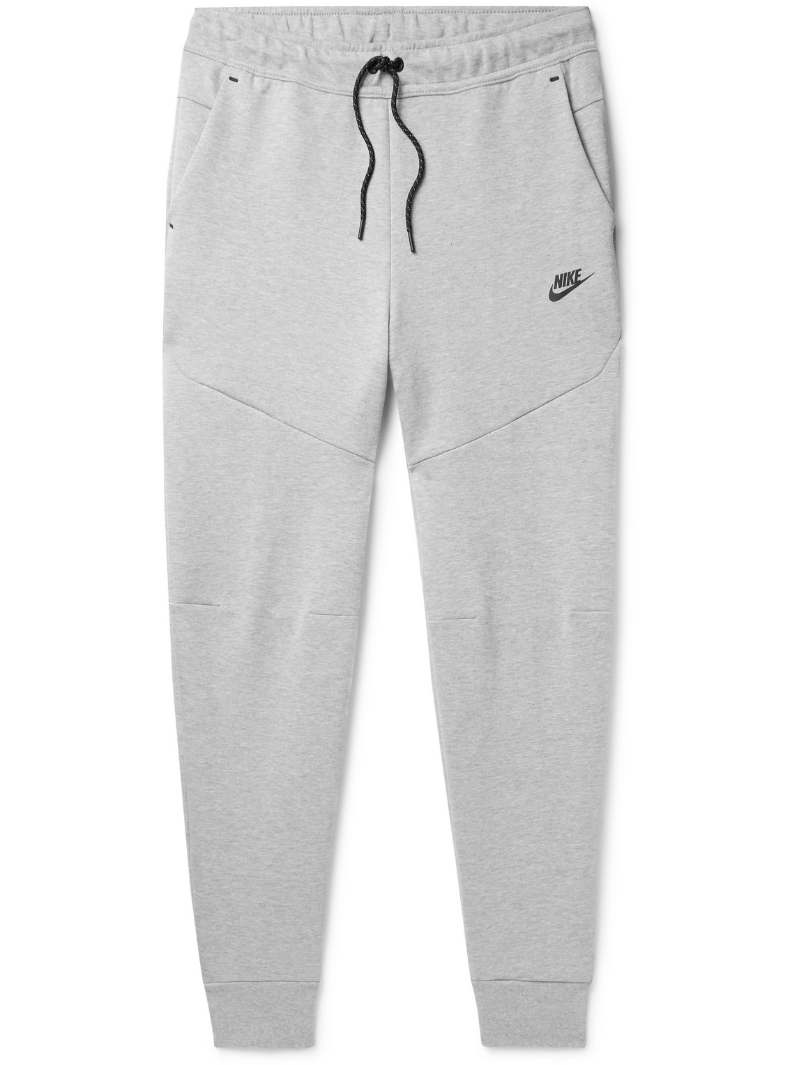 Nike Sportswear Tapered Logo-print Cotton-blend Tech-fleece Sweatpants In  Light Bone/black | ModeSens