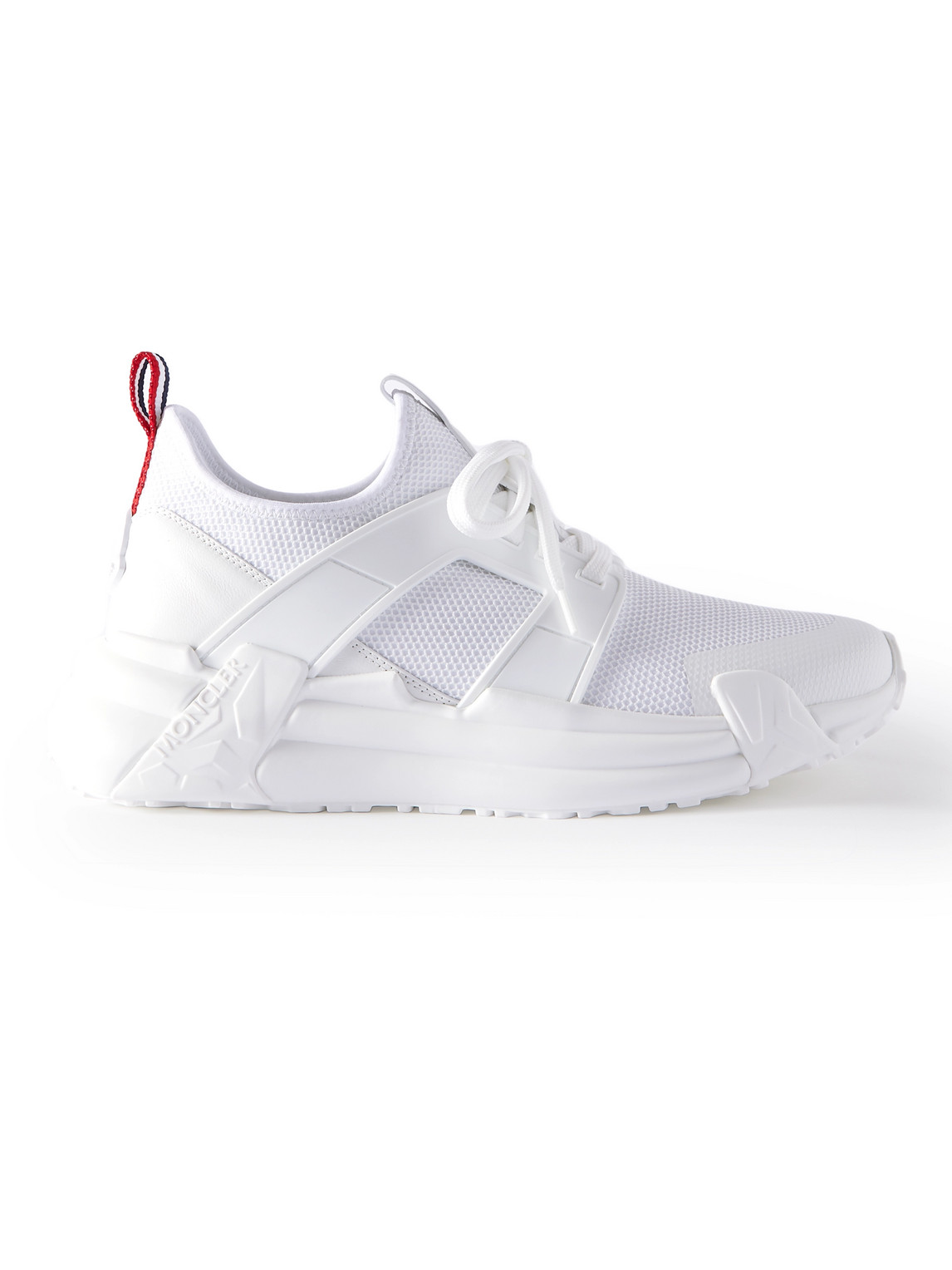 Moncler Lunarove Rubber And Leather-trimmed Neoprene Sneakers In White |  ModeSens