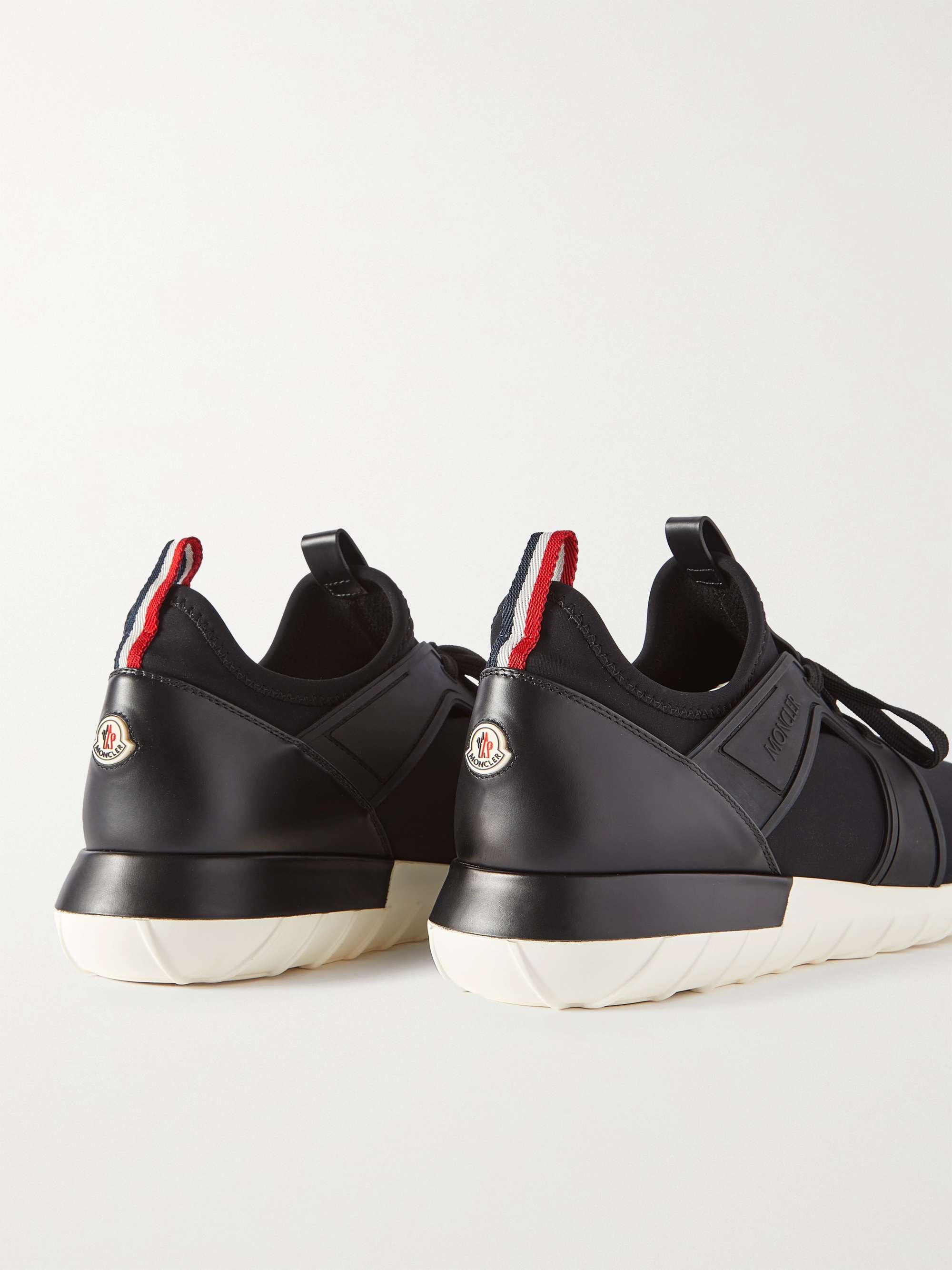 MONCLER Emilien Rubber and Leather-Trimmed Neoprene Sneakers | MR PORTER