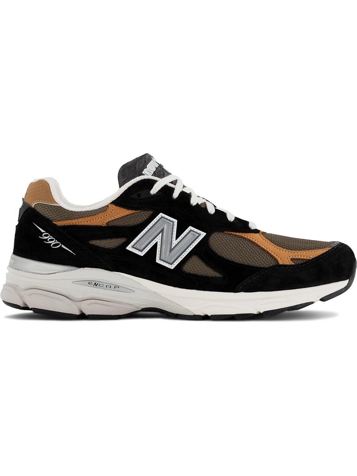 New Balance - 990v3 Leather-Trimmed Mesh And Suede Sneakers - Men ...