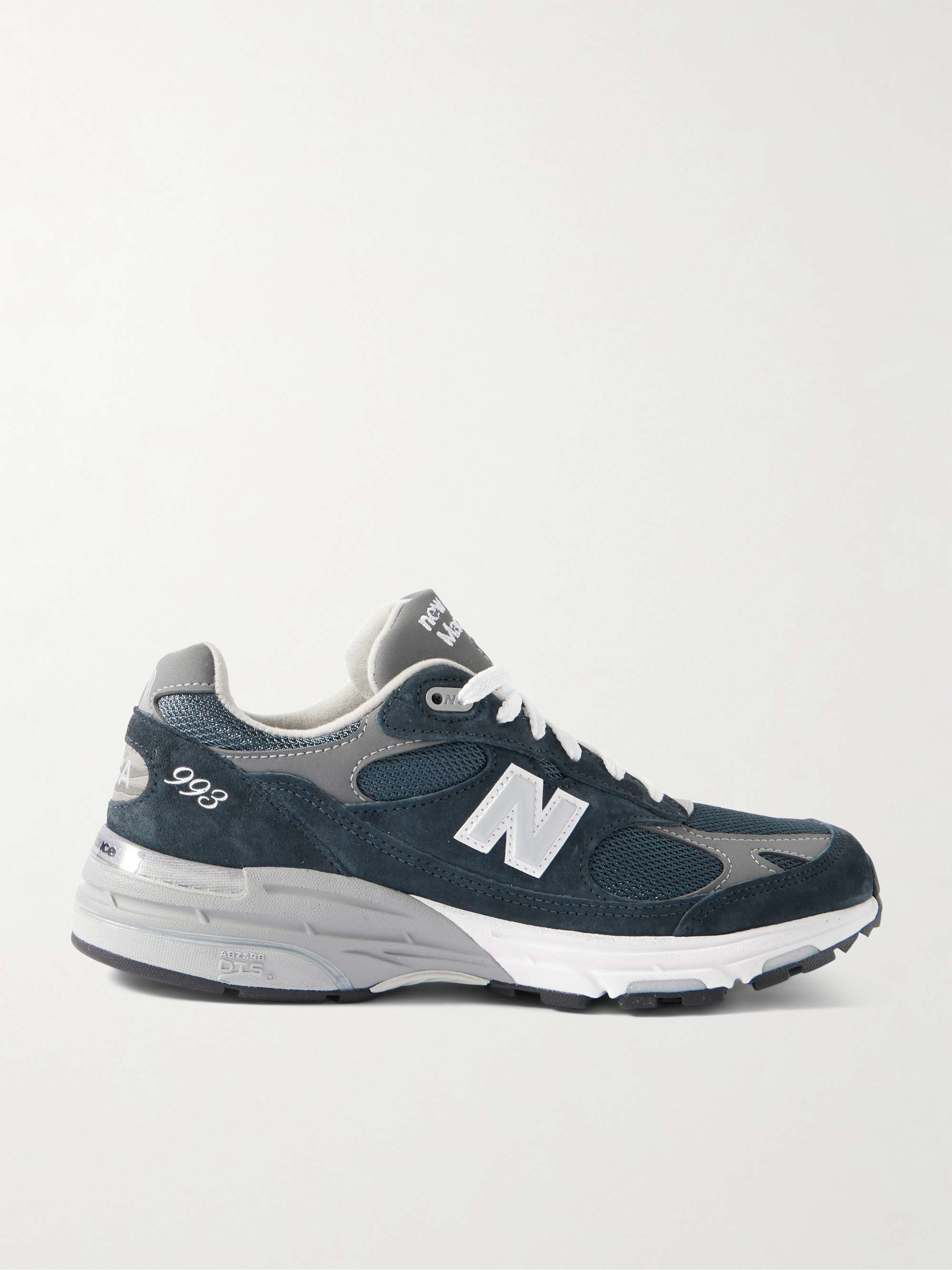 Sneakers in camoscio mesh e pelle 993 NEW BALANCE da uomo MR PORTER