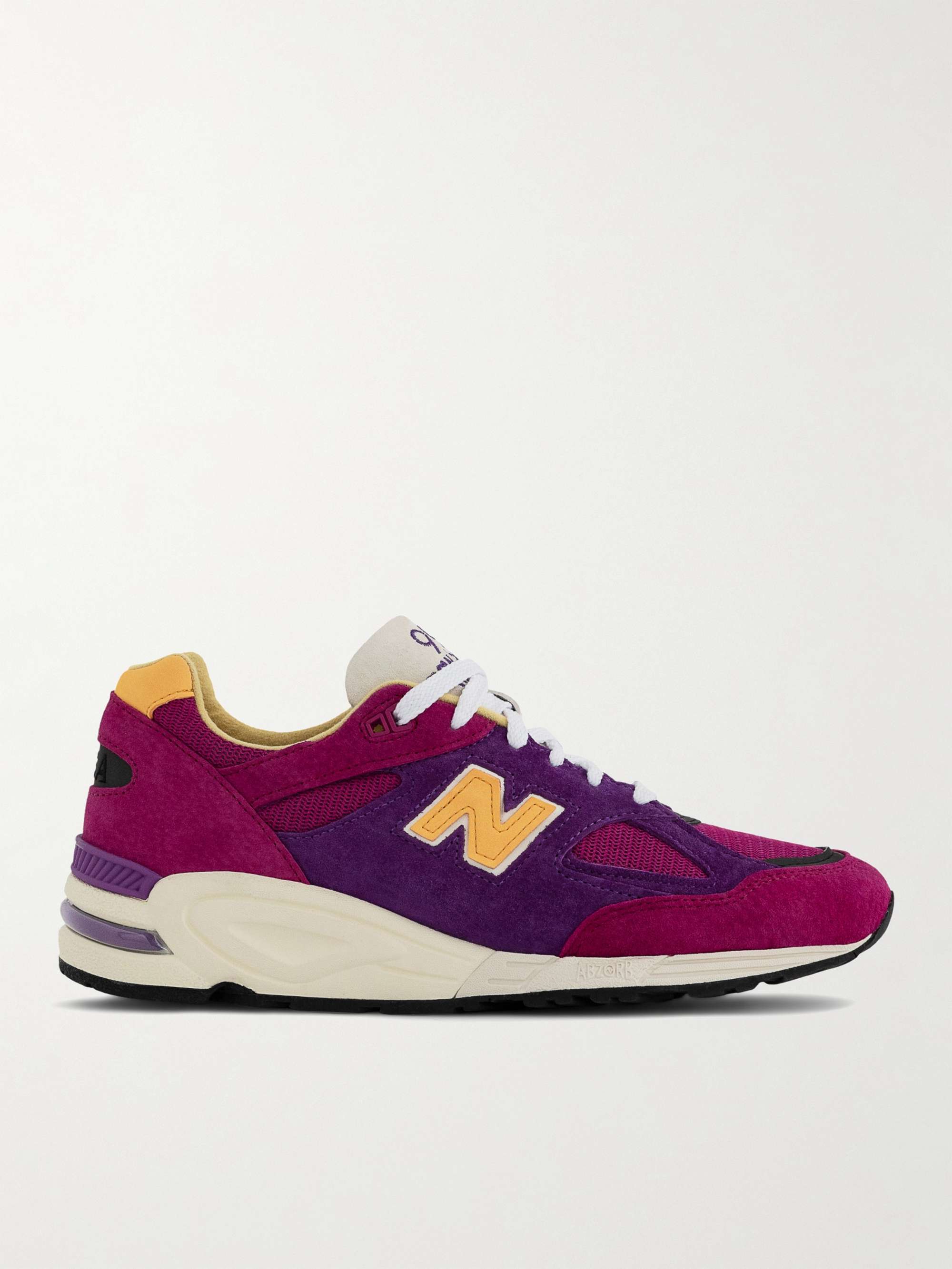 NEW BALANCE 990v2 Suede, Mesh and Canvas Sneakers for Men | MR PORTER
