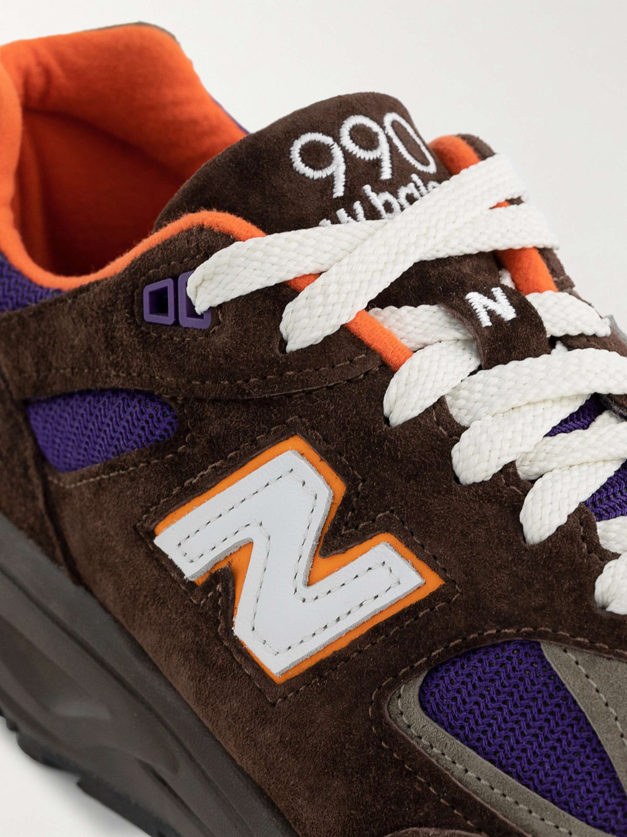 NEW BALANCE 990 Leather-Trimmed Suede and Mesh Sneakers for Men | MR PORTER
