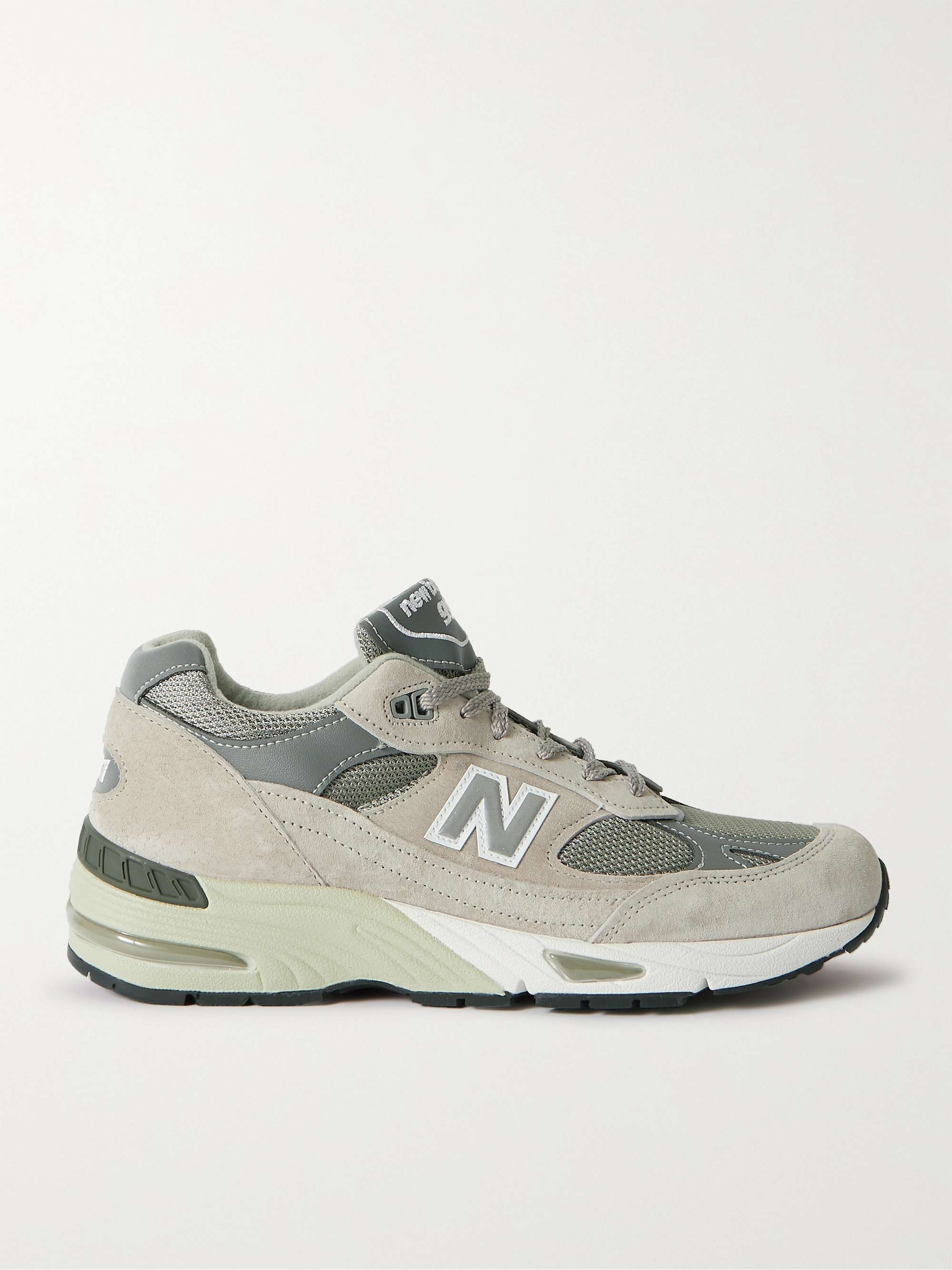 NEW BALANCE MIUK 991 Suede and Mesh Sneakers | MR PORTER