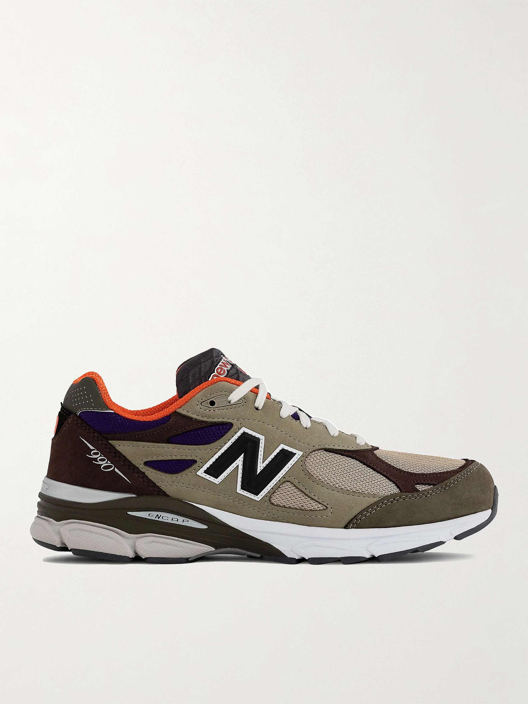NEW BALANCE 990v3 Suede and Mesh Sneakers for Men | MR PORTER