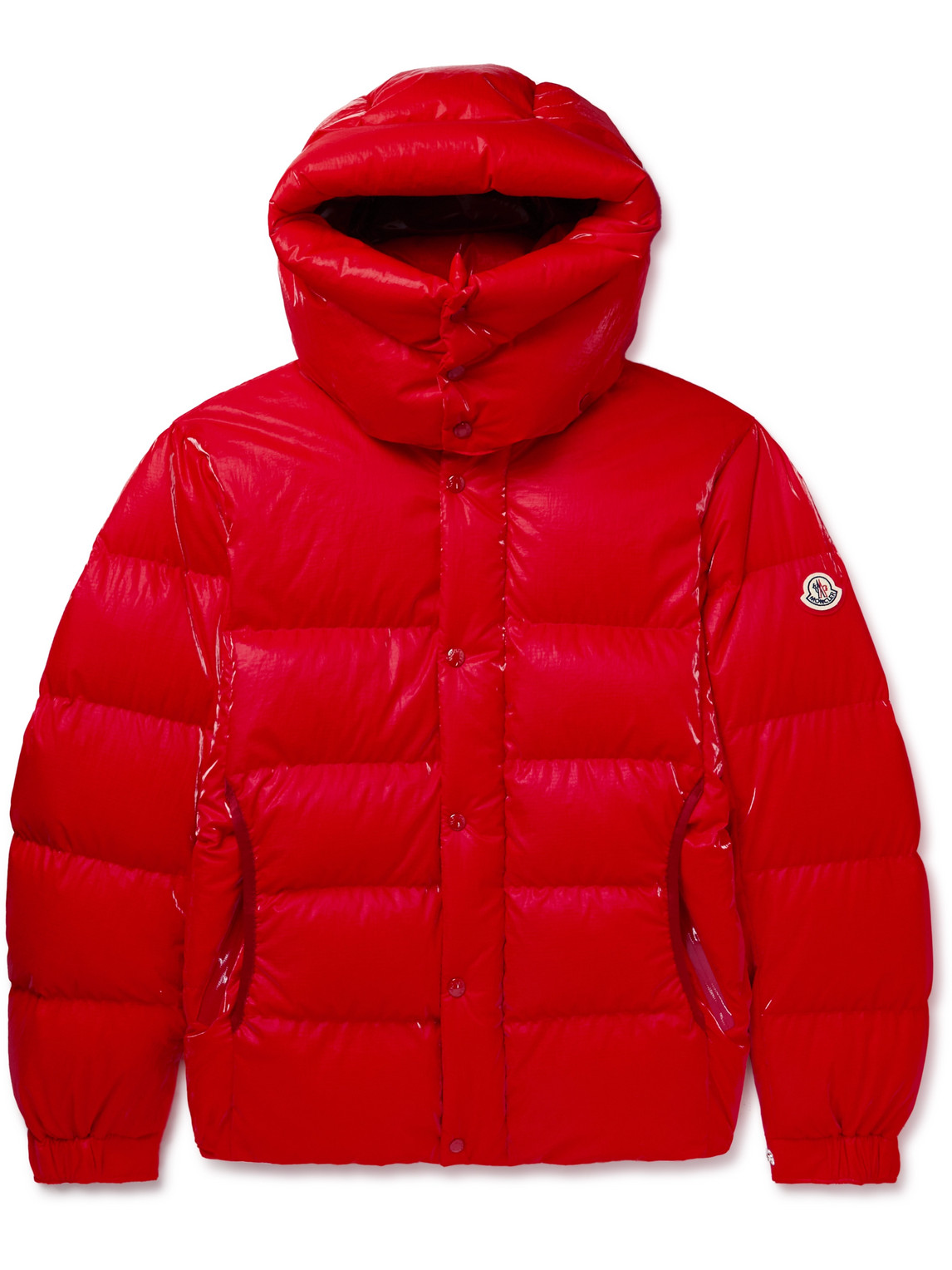 Moncler Verdon Quilted Coated Nylon-ripstop Down Hooded Jacket In Red |  ModeSens