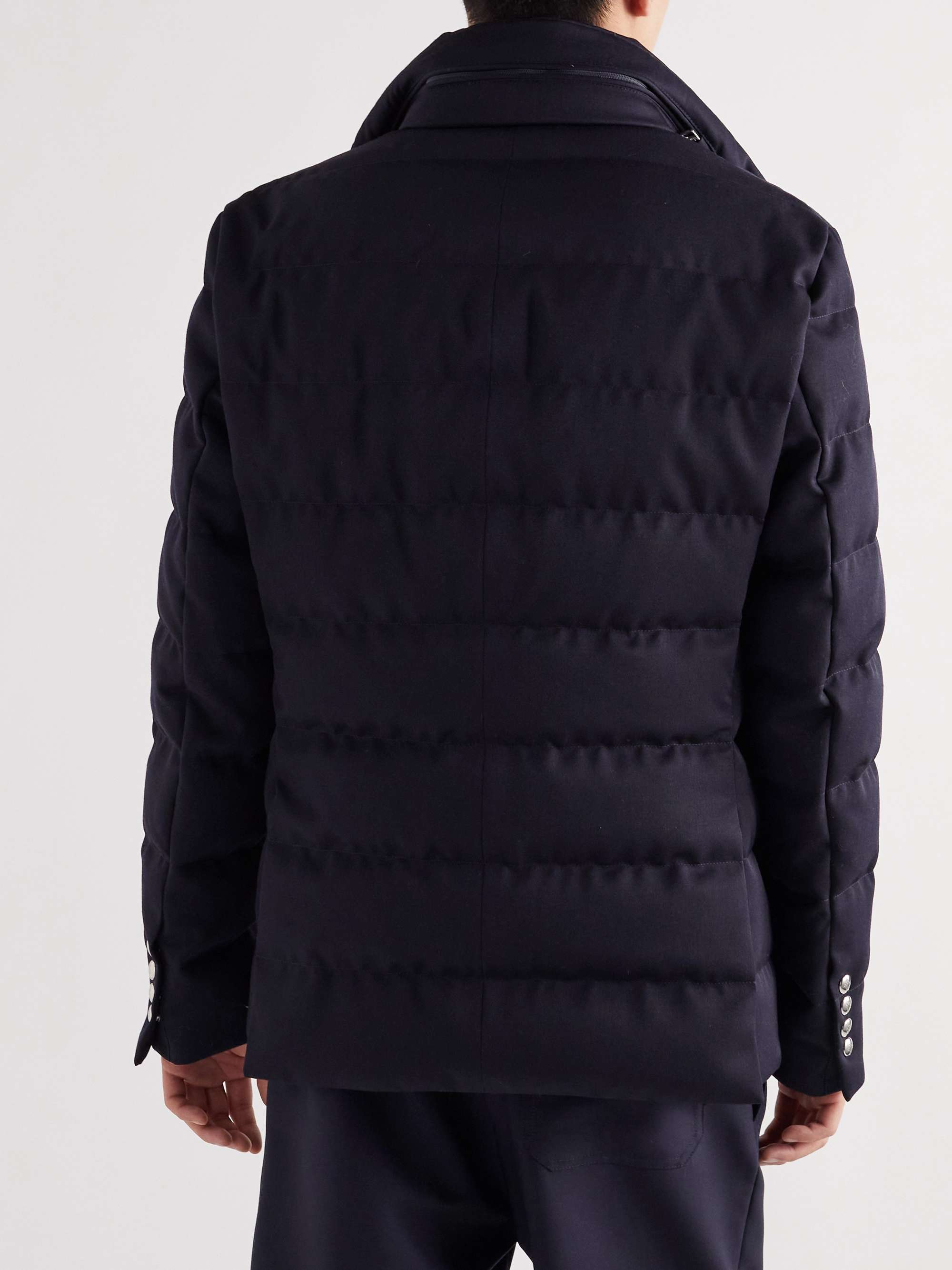 MONCLER Bess Convertible Nylon-Trimmed Quilted Wool Down Jacket for Men |  MR PORTER