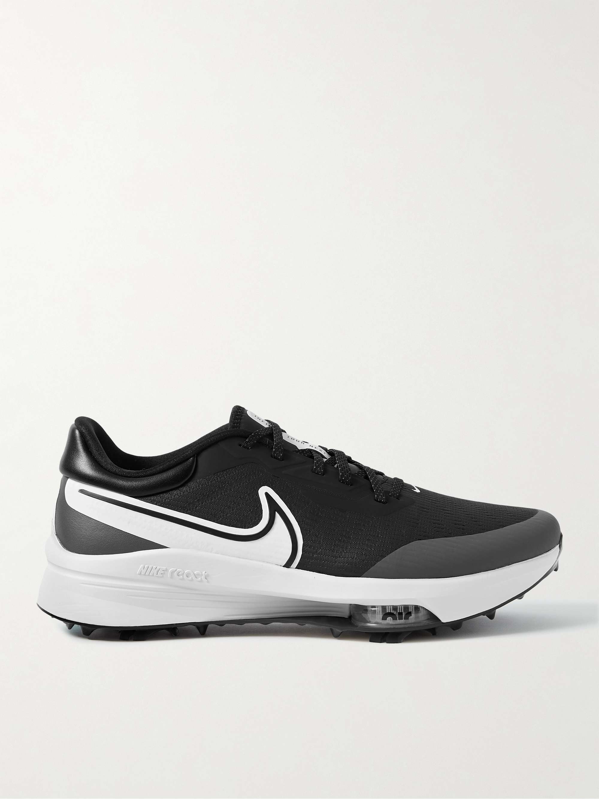 Black Air Zoom Infinity Tour Rubber-Trimmed Flyknit Golf Shoes | NIKE GOLF  | MR PORTER