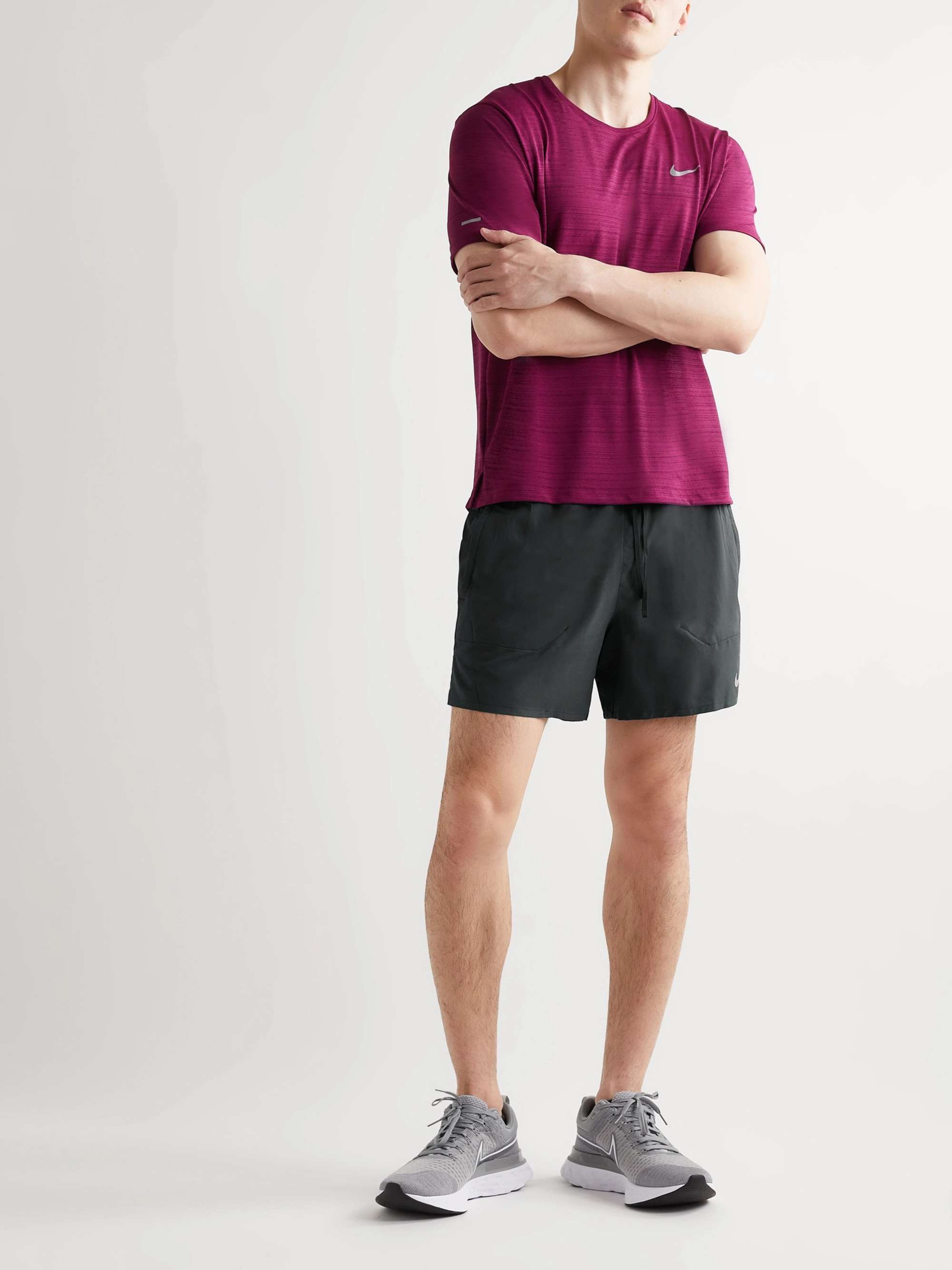 NIKE RUNNING Stride Straight-Leg Mesh-Panelled Dri-FIT Ripstop Drawstring  Shorts for Men | MR PORTER