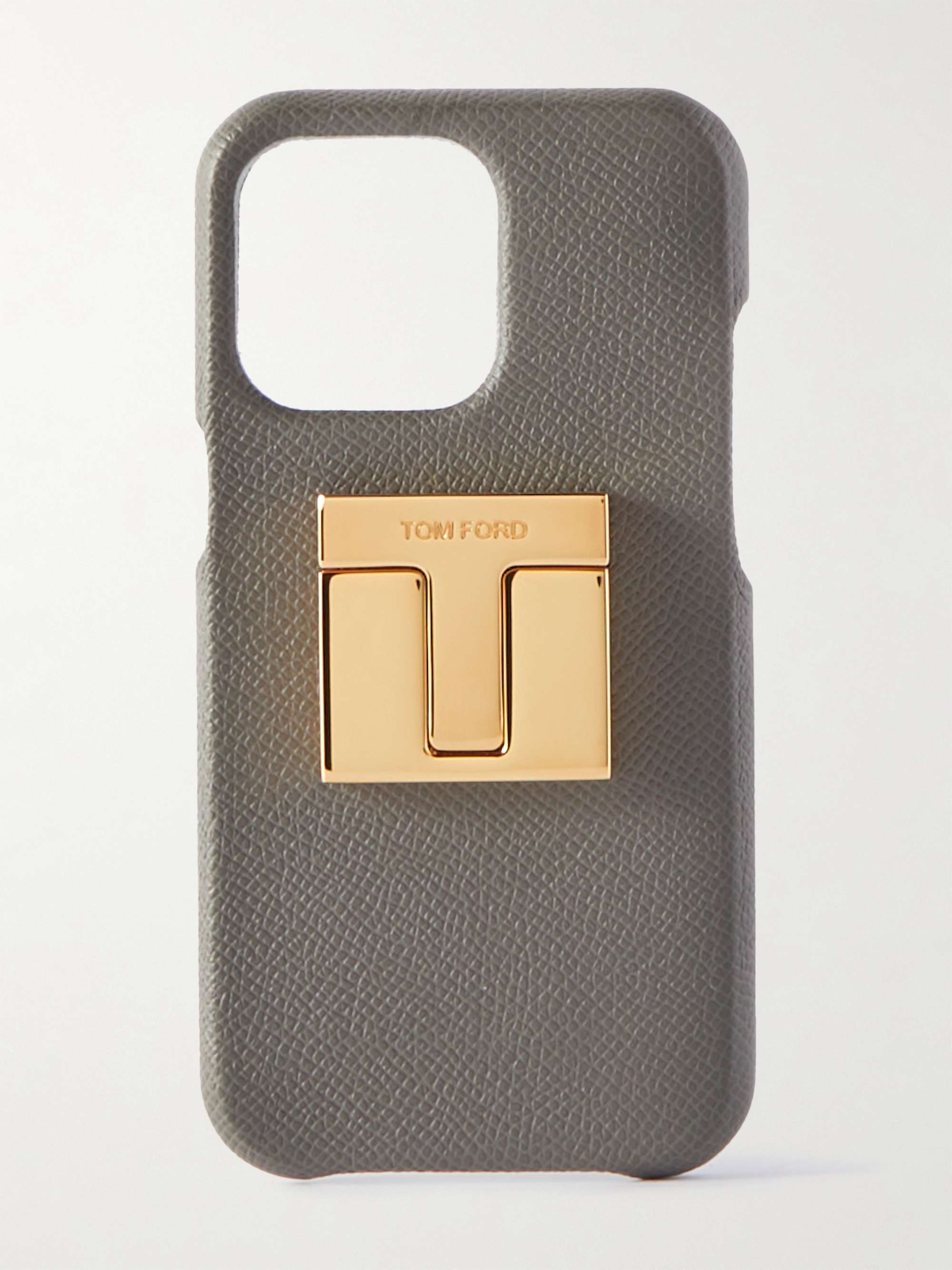 TOM FORD Logo-Embellished Full-Grain Leather iPhone 12 Pro Case for Men |  MR PORTER