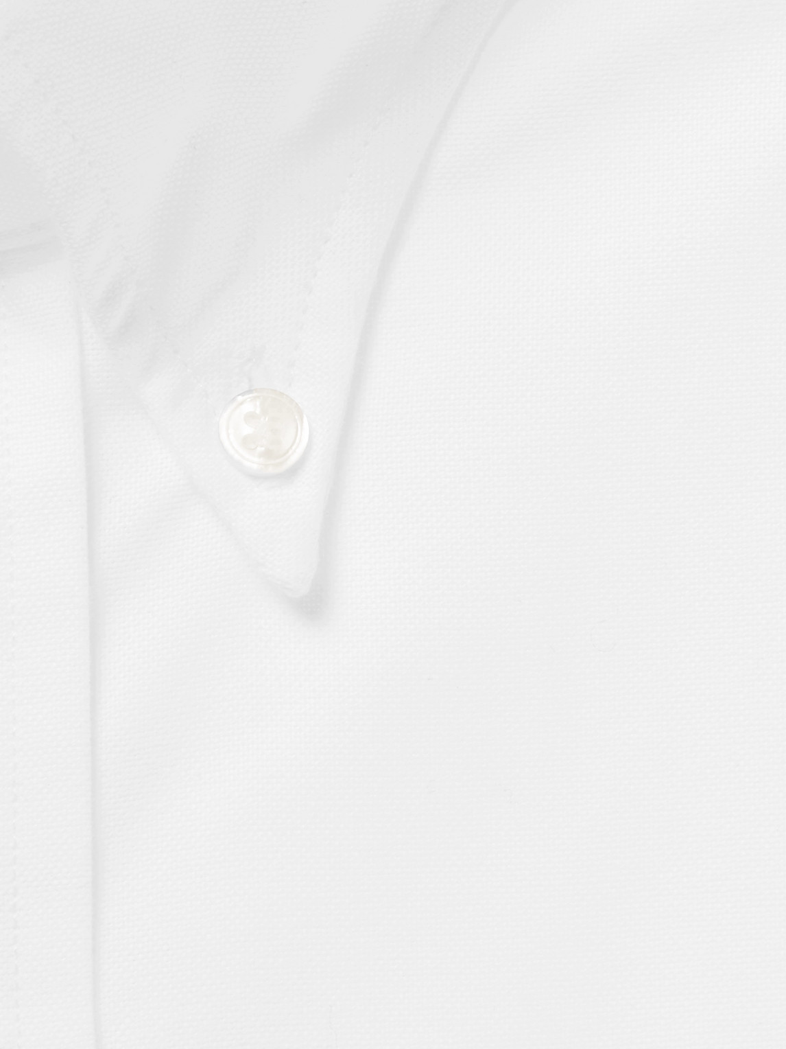 Shop Drake's White Button-down Collar Cotton Oxford Shirt