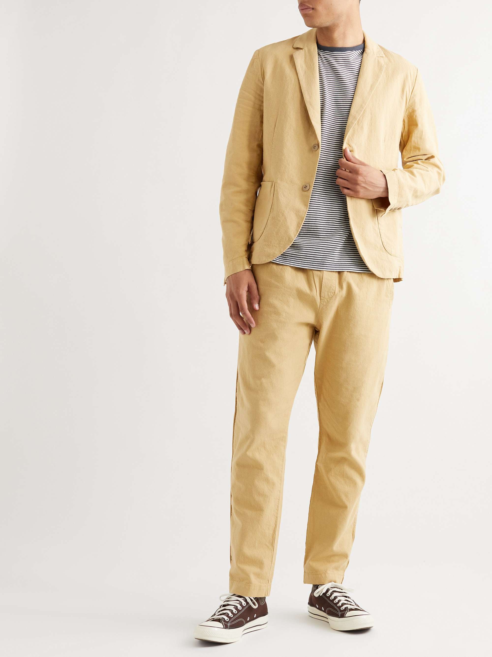 FOLK Linen and Cotton-Blend Trousers for Men | MR PORTER