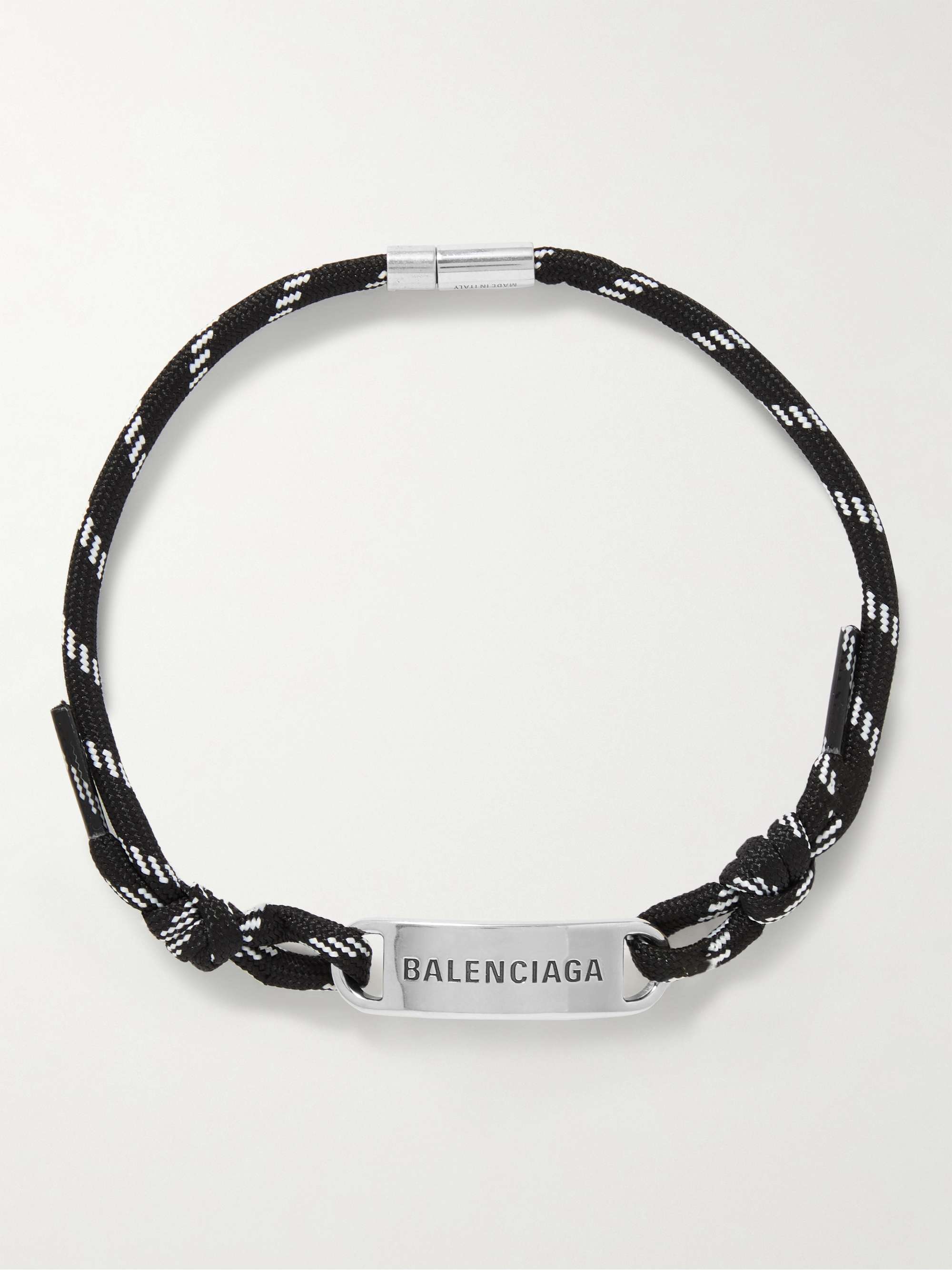 Silver Sterling Silver and Cord Necklace | BALENCIAGA | MR PORTER