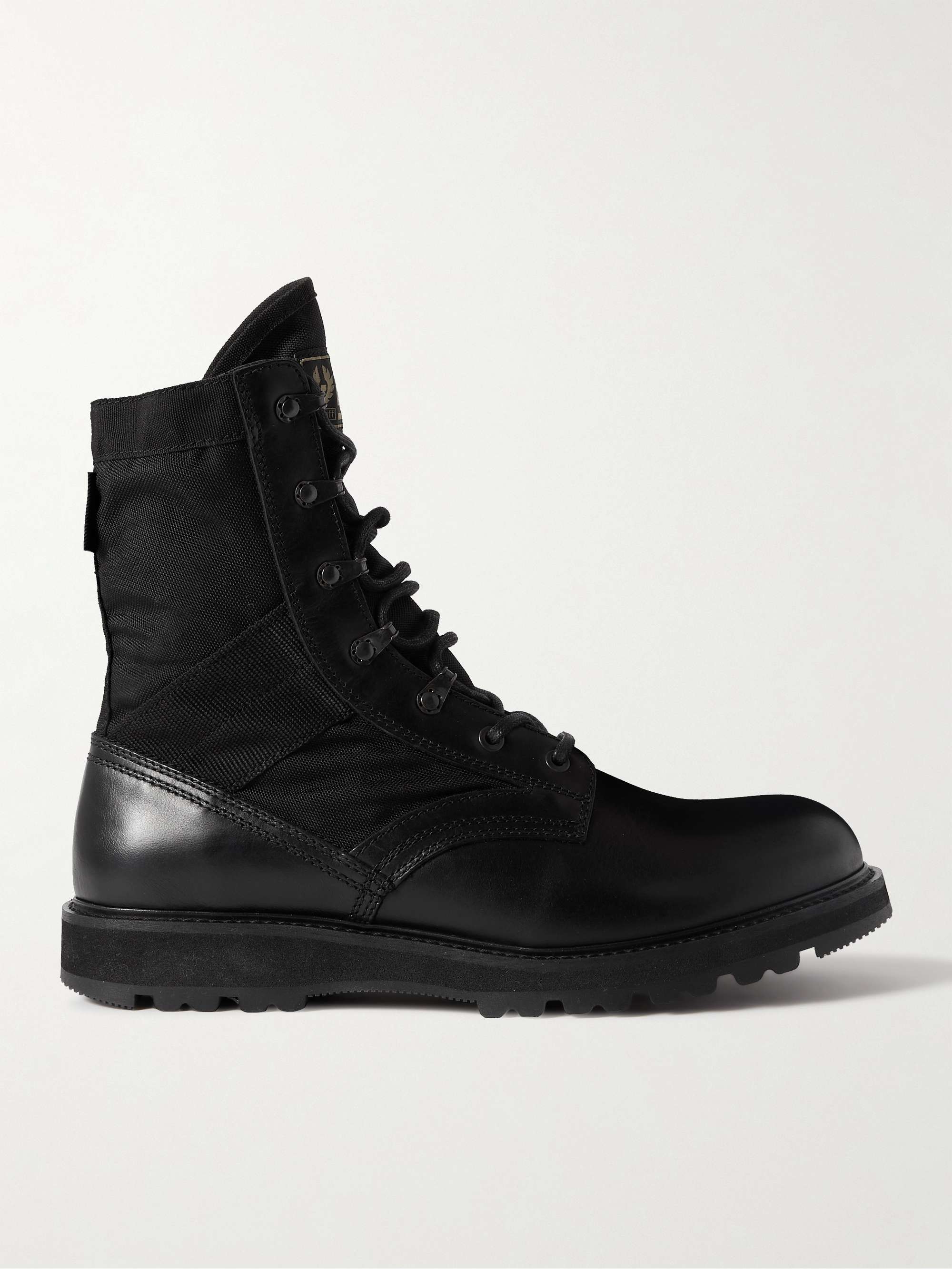 BELSTAFF Strorm Leather and Webbing-Trimmed CORDURA Boots | MR PORTER