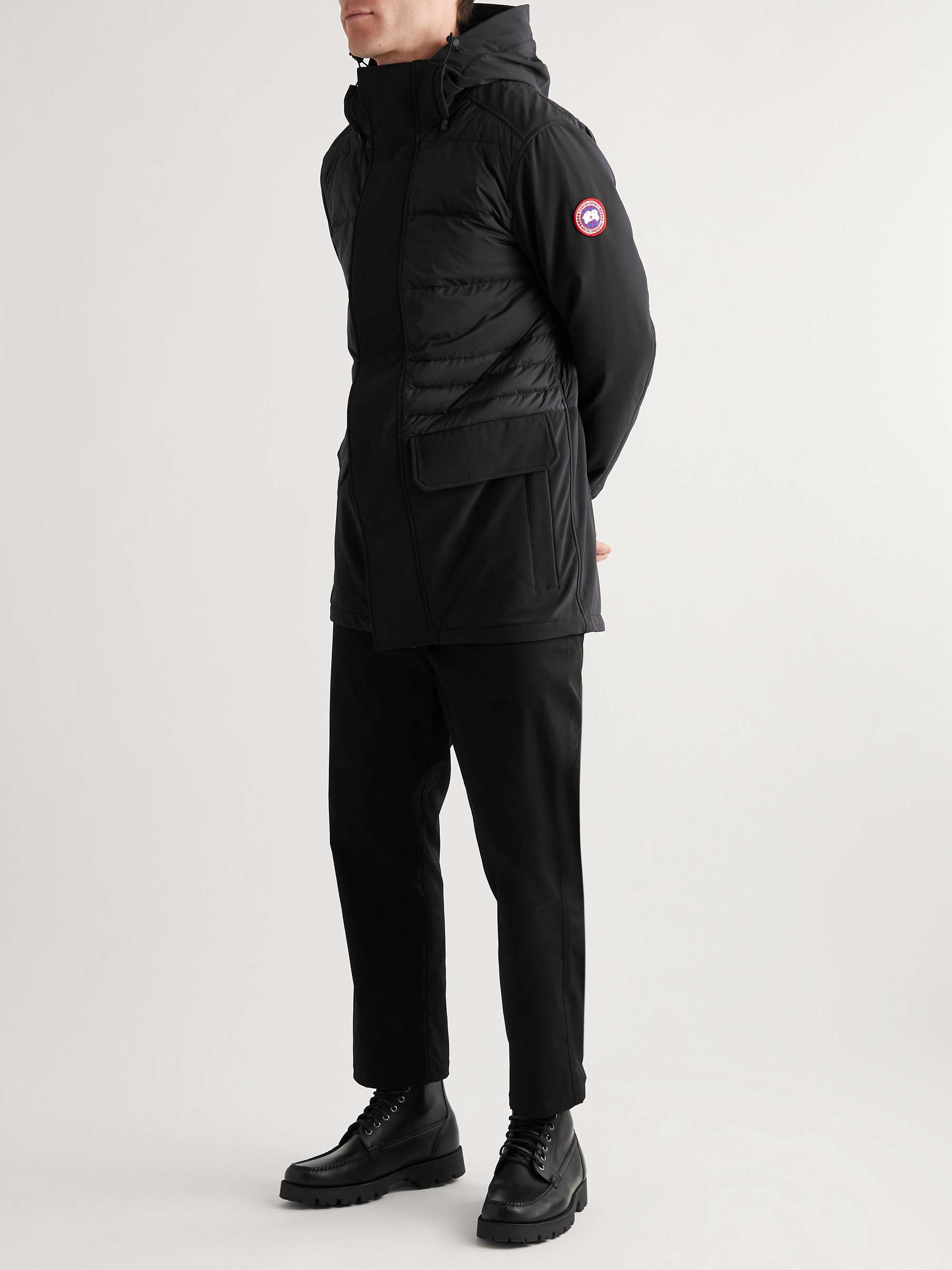 CANADA GOOSE Breton Panelled Quilted Ripstop and Shell Hooded Down Jacket |  MR PORTER