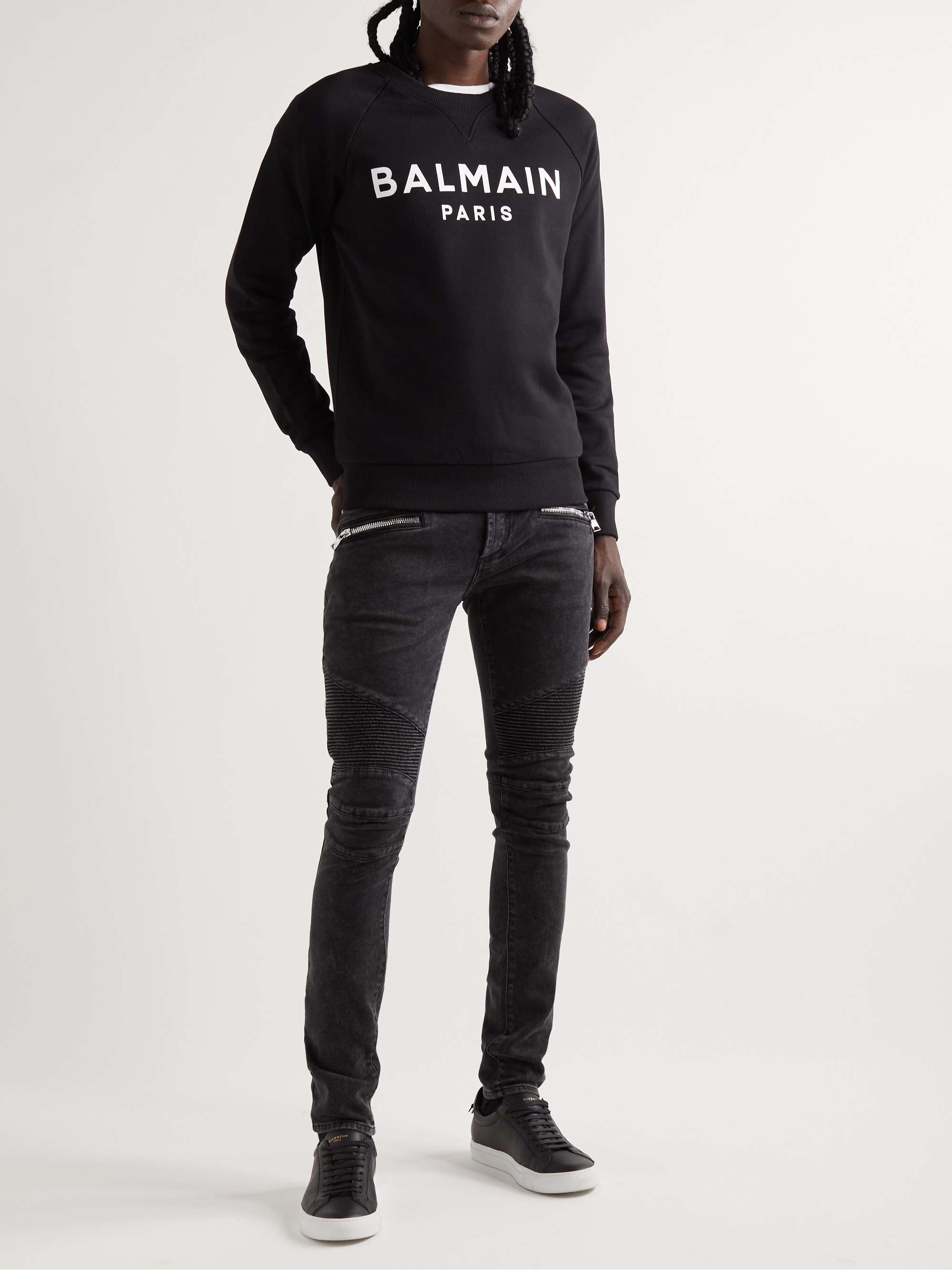 BALMAIN Slim-Fit Zip-Detailed Jeans for Men | MR PORTER