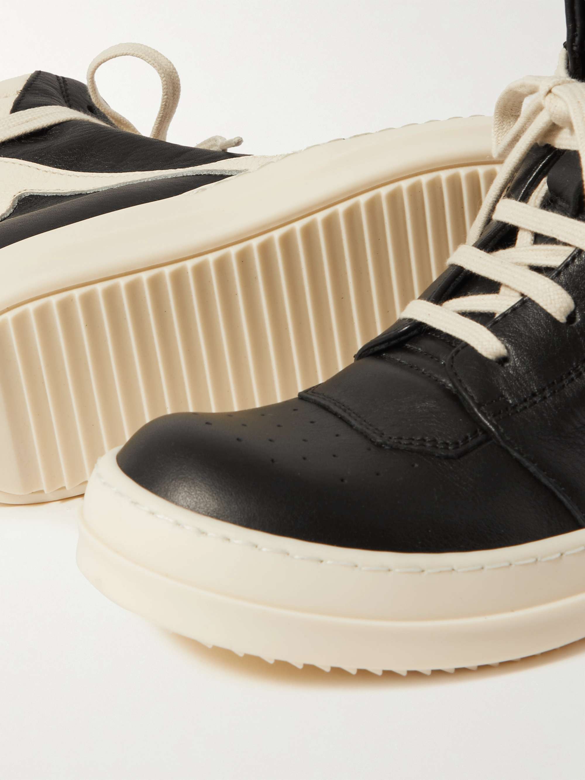 RICK OWENS KIDS Kids Geobasket Leather High-Top Sneakers for Men