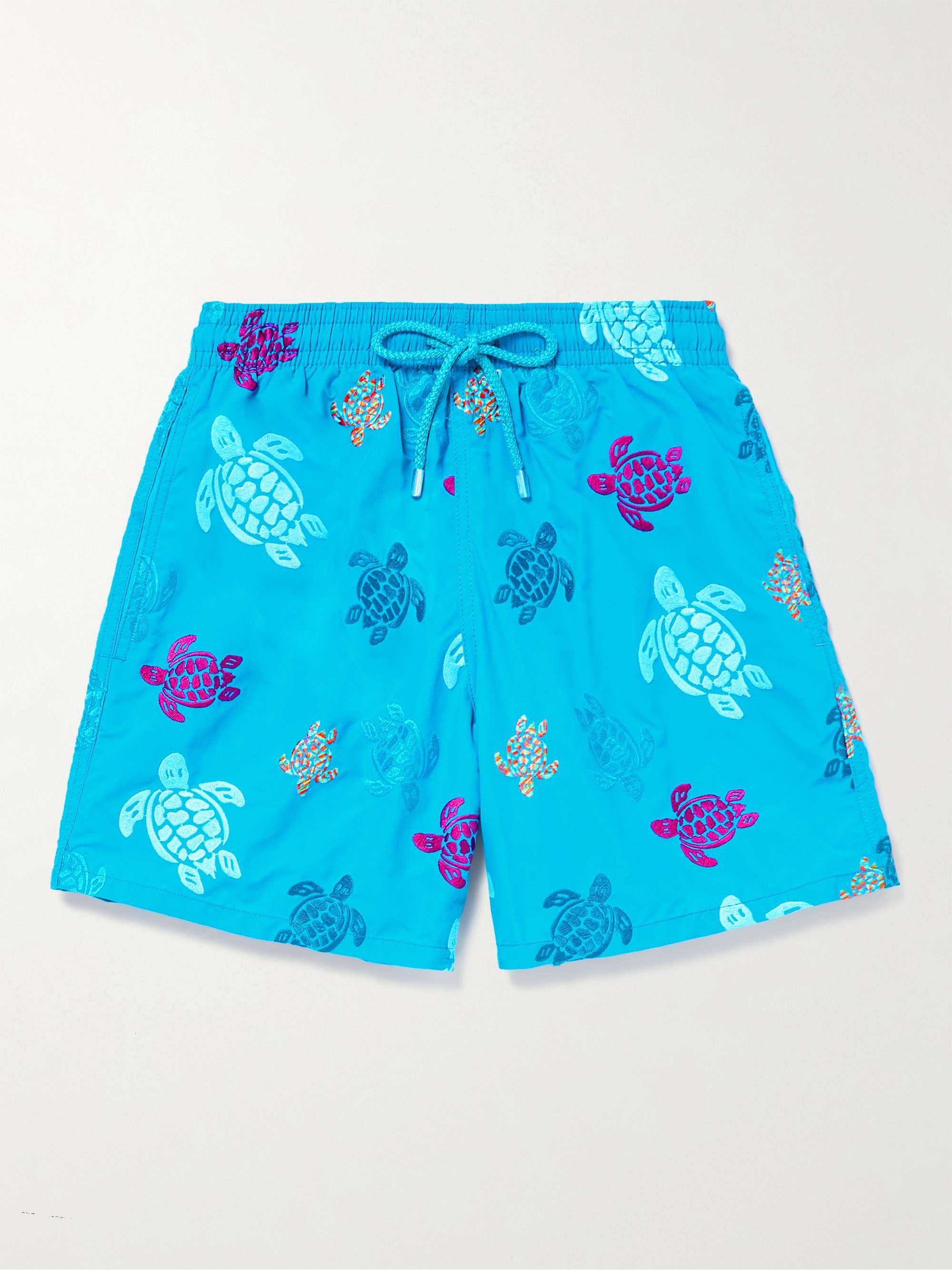 Blue Mistral Straight-Length Mid-Length Embroidered Swim Shorts |  VILEBREQUIN | MR PORTER