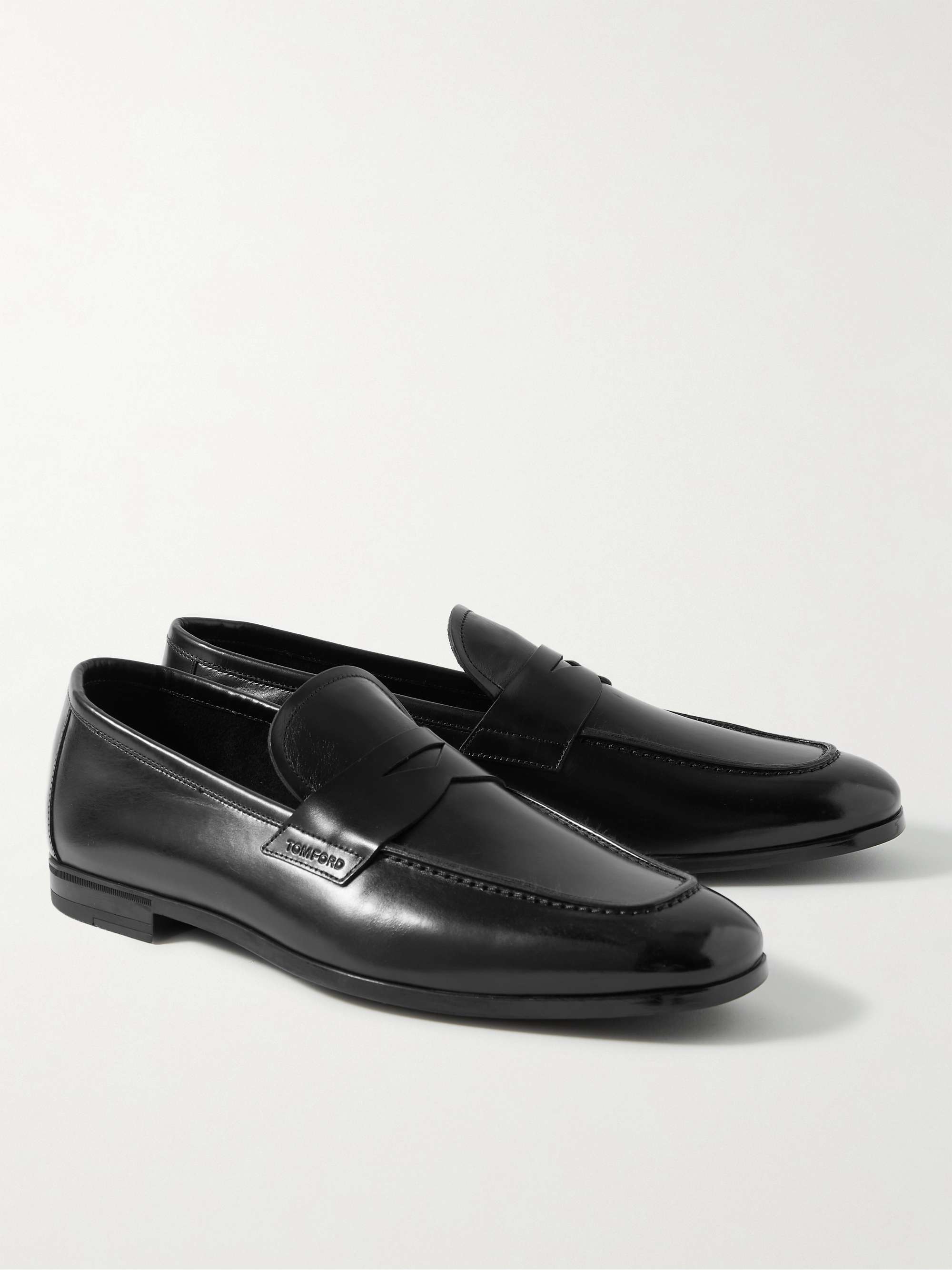 TOM FORD Sean Leather Penny Loafers for Men | MR PORTER