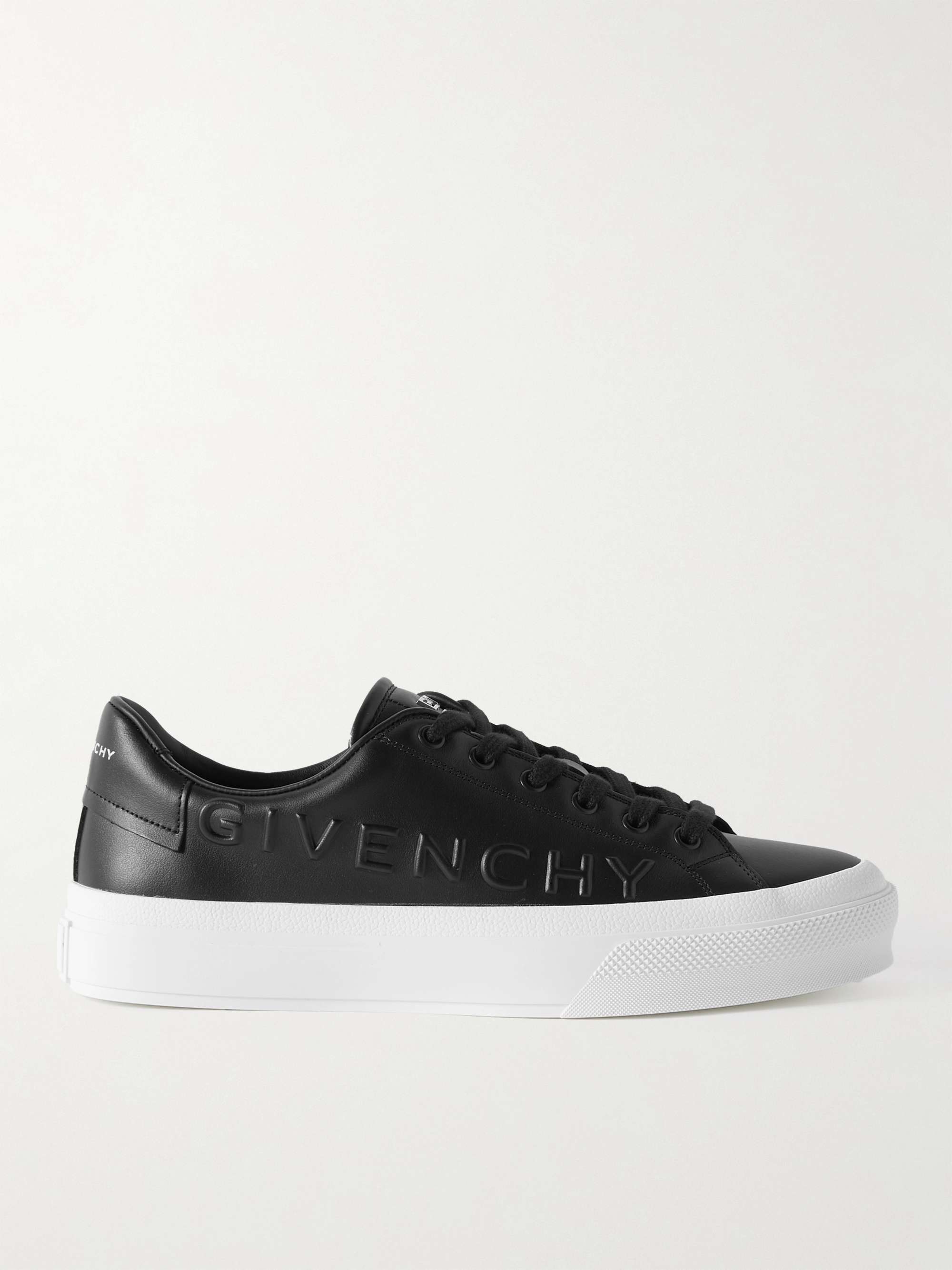 GIVENCHY City Sport Logo-Embossed Leather Sneakers for Men | MR PORTER