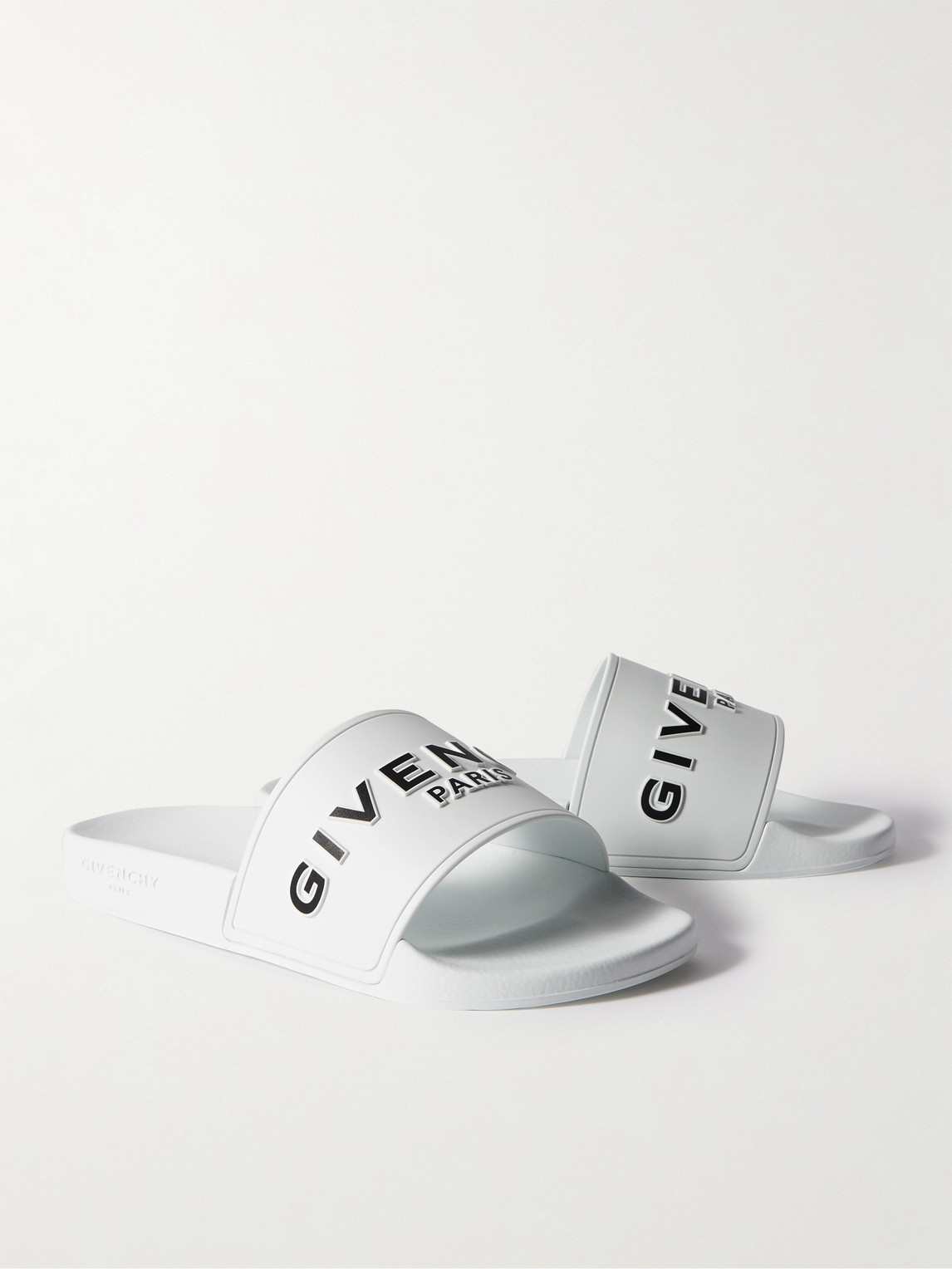 Givenchy Logo-embossed Rubber Slides In White | ModeSens