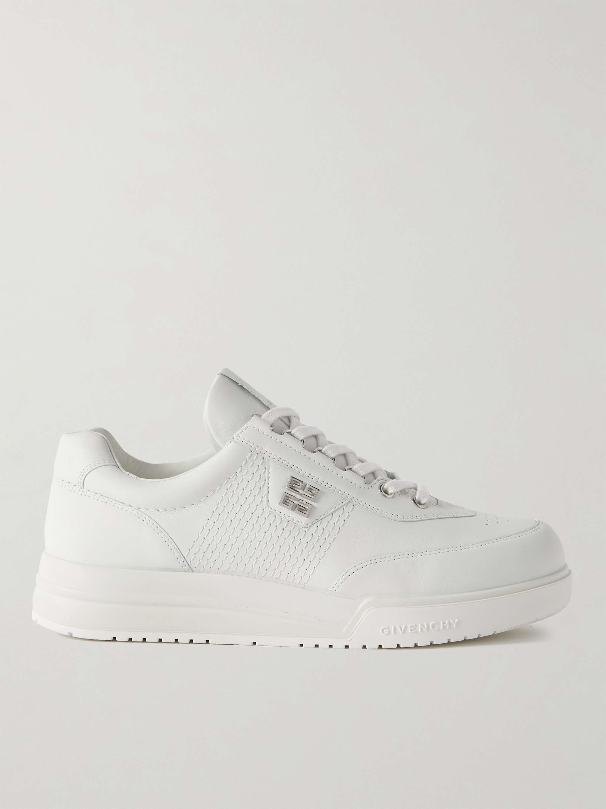 GIVENCHY G-4 Logo-Detailed Leather Sneakers | MR PORTER
