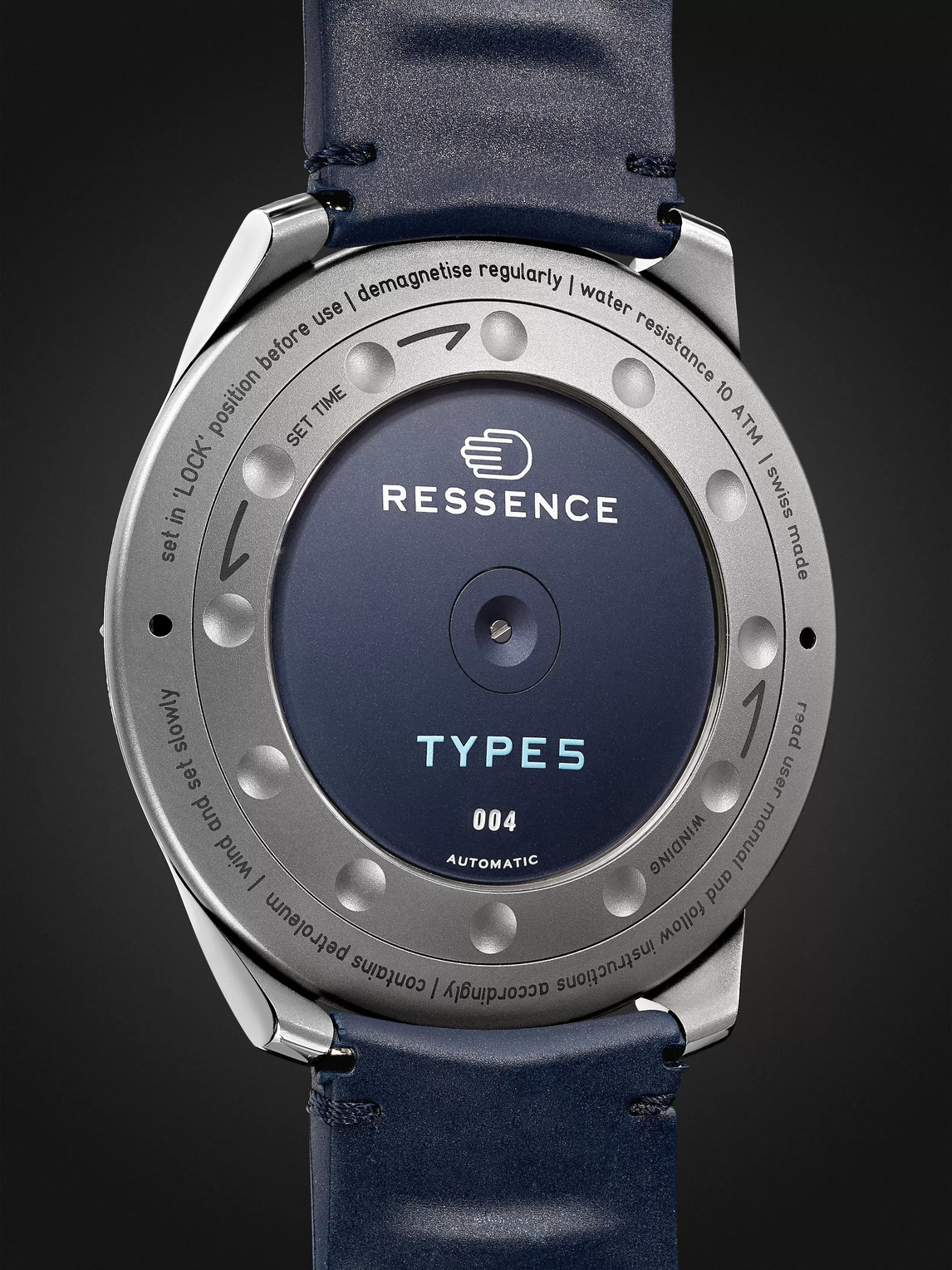 Shop Ressence Exclusive Type 5 46mm Titanium And Leather Mechanical Watch, Ref. No. Type 5n In Black