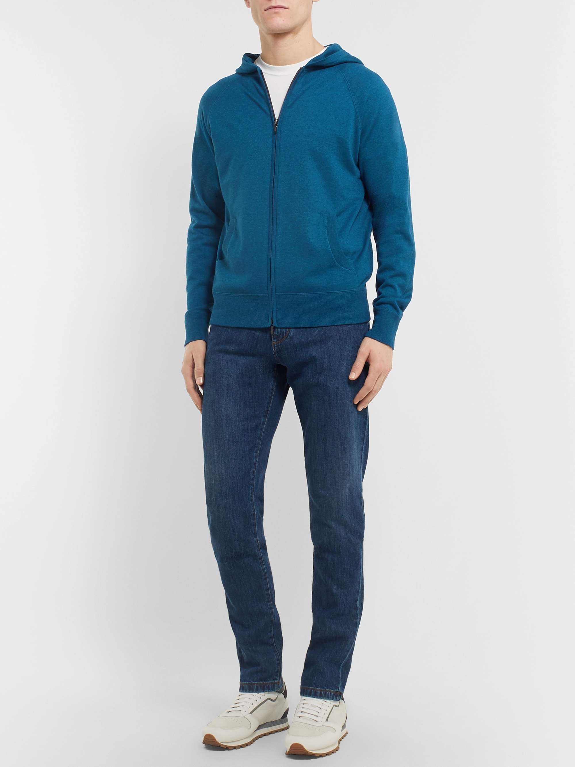 LORO PIANA Portland Cashmere and Silk-Blend Zip-Up Hoodie for Men | MR  PORTER