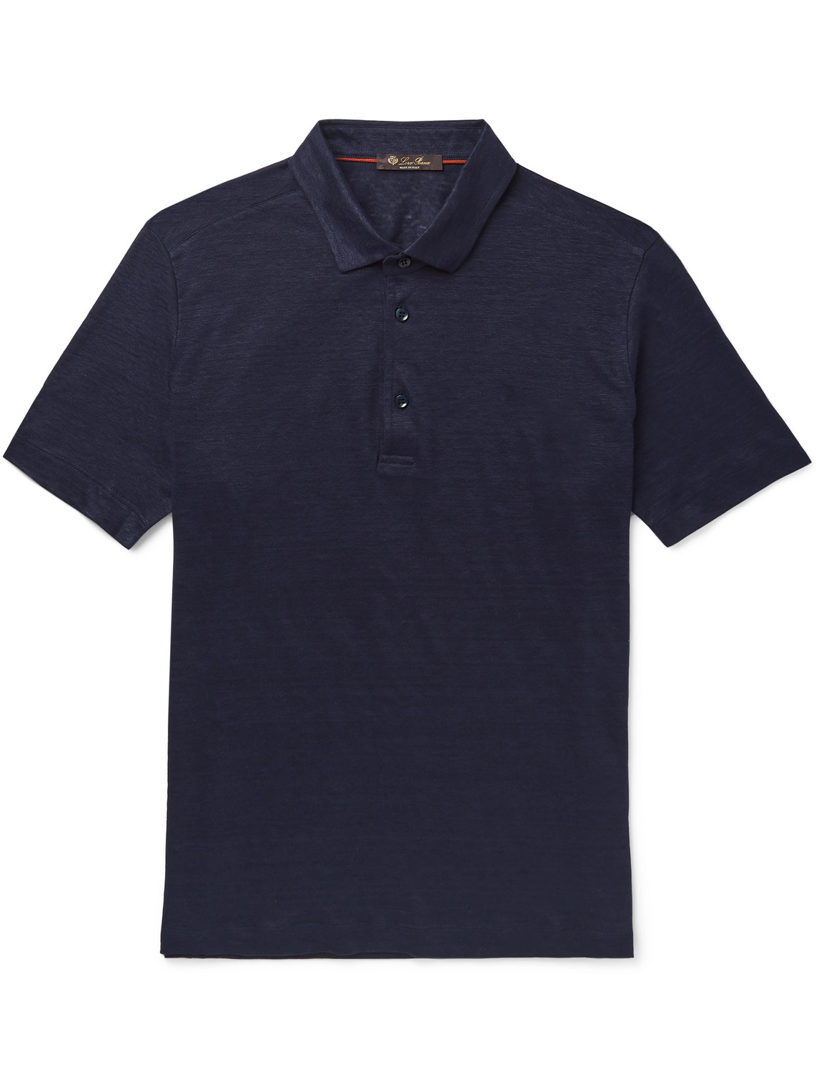 Loro Piana Linen-jersey Polo Shirt In Blue