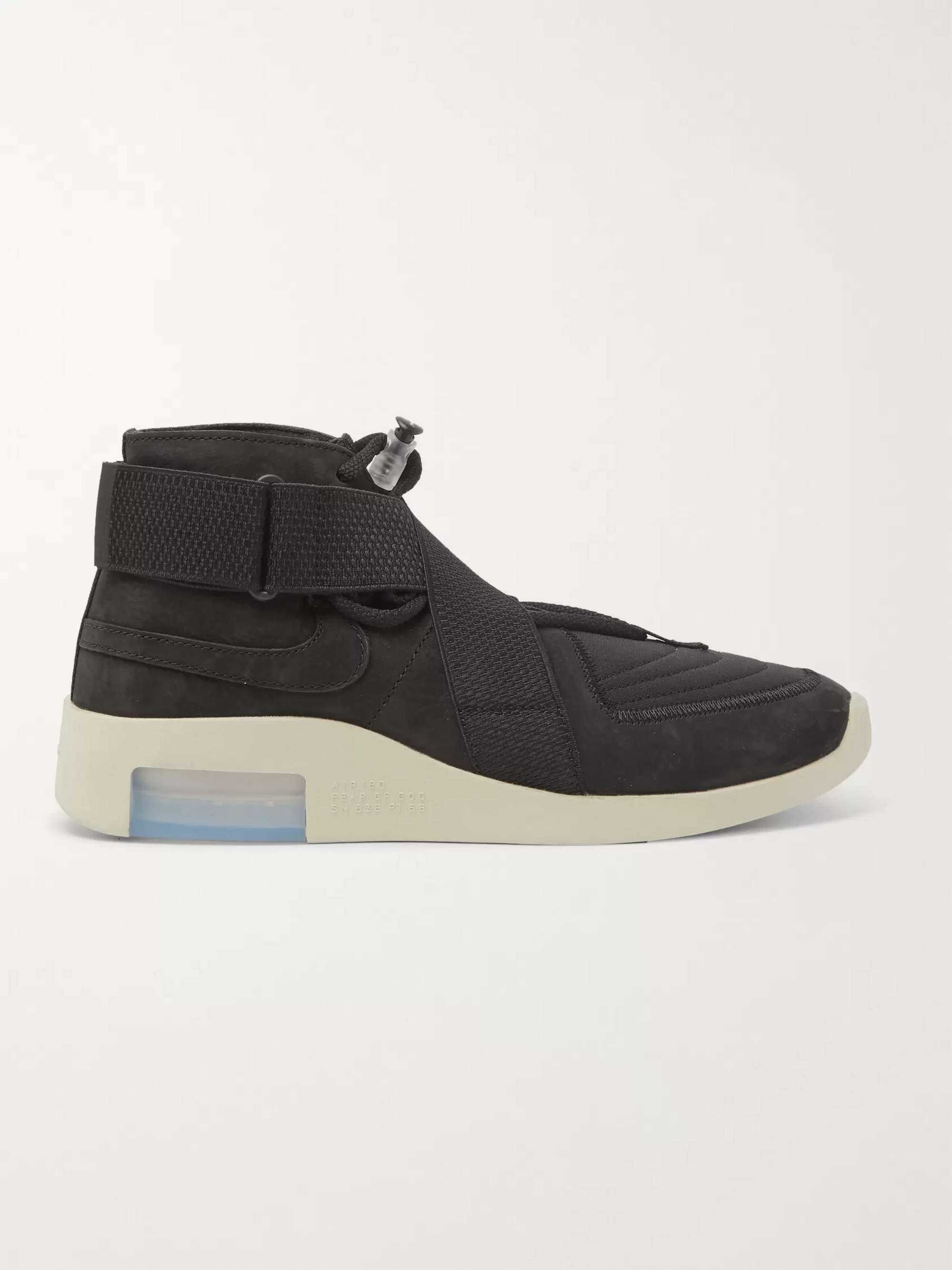 NIKE + Fear of God 1 Air Raid Suede and Webbing High-Top Sneakers for Men |  MR PORTER