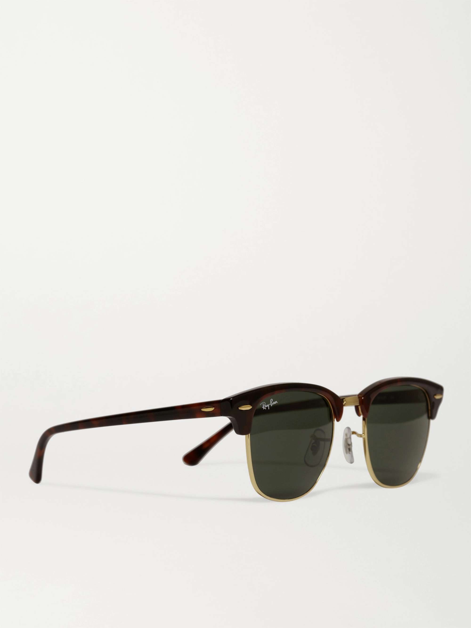 RAY-BAN Clubmaster Acetate and Gold-Tone Sunglasses | MR PORTER