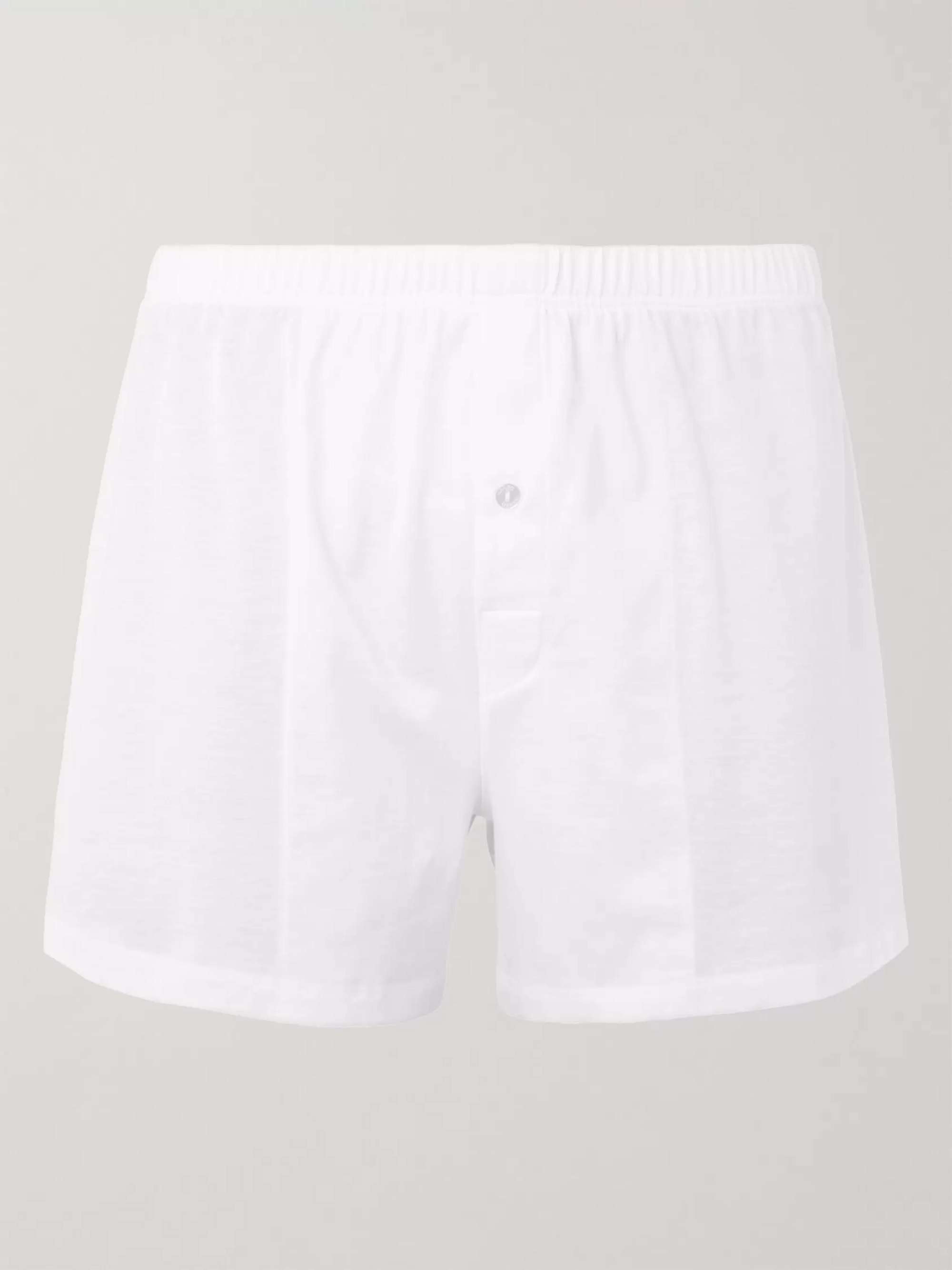 Sporty Mercerised Cotton Boxer Shorts