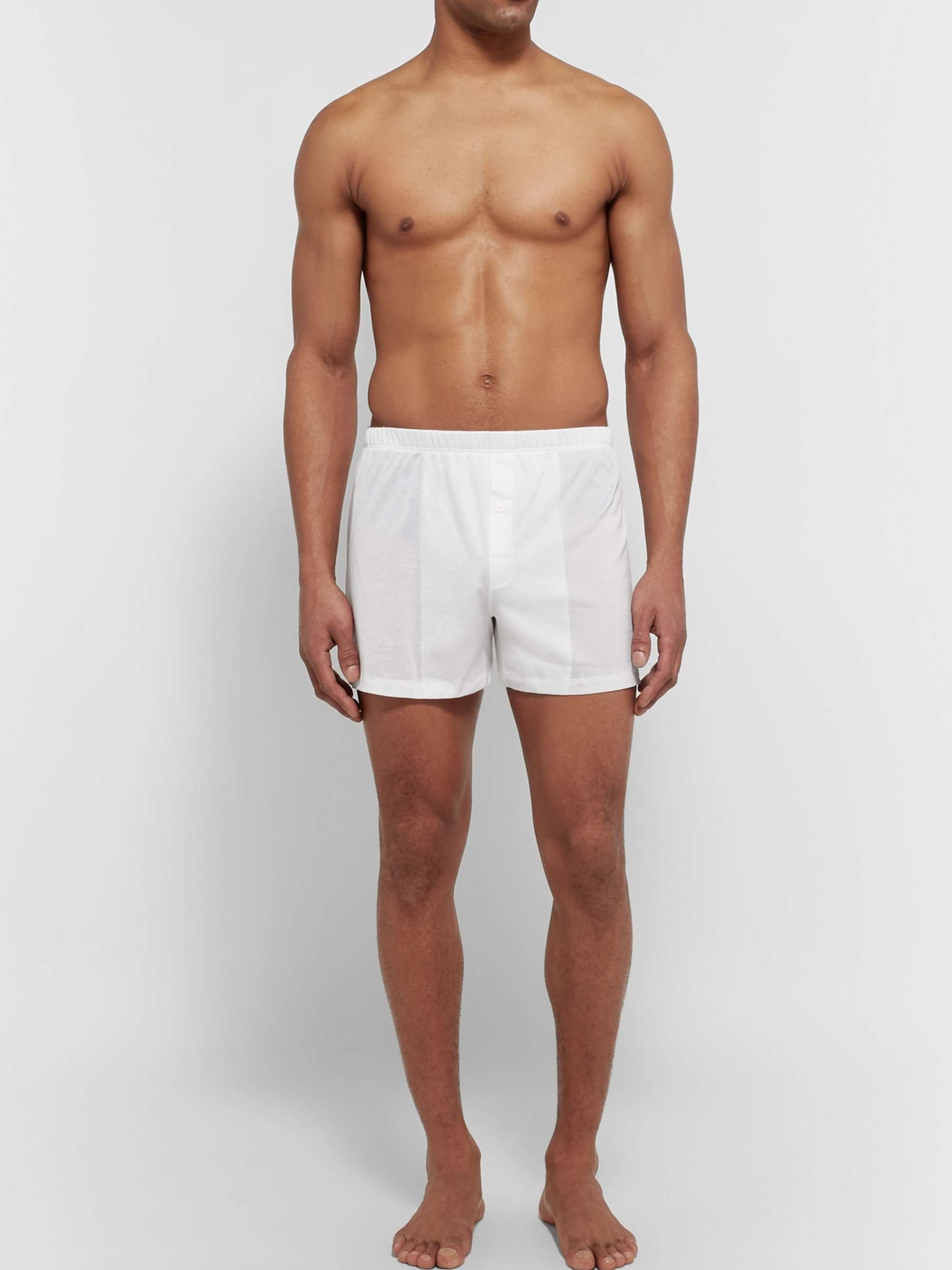 HANRO Sporty Mercerised Cotton Boxer Shorts for Men | MR PORTER