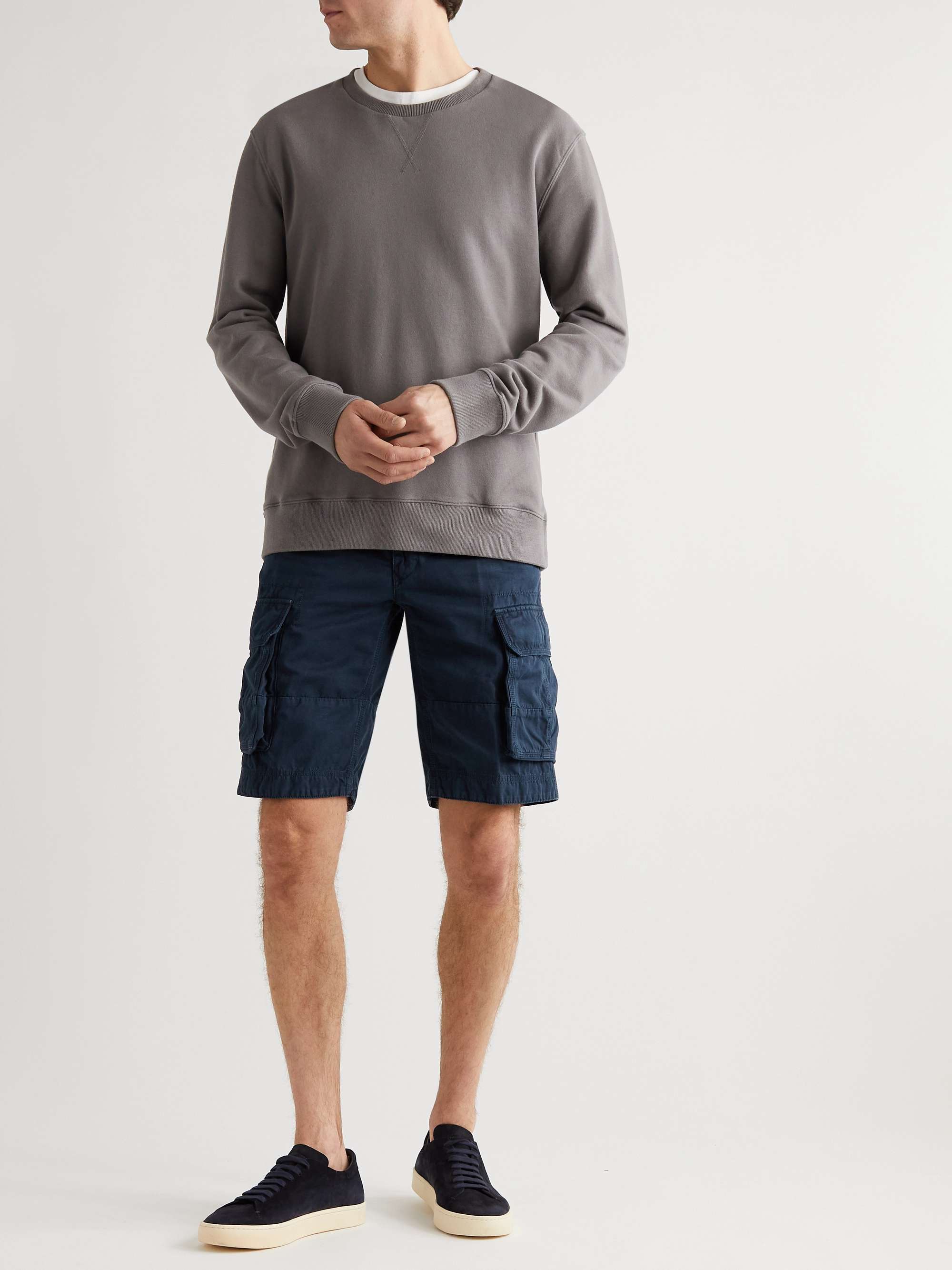 INCOTEX Washed Cotton and Linen-Blend Cargo Shorts | MR PORTER