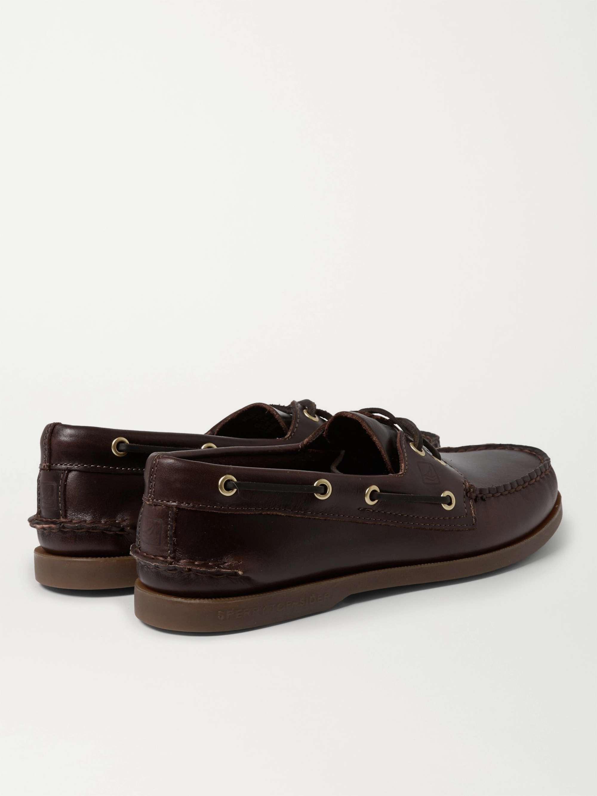 SPERRY Authentic Original Burnished-Leather Boat Shoes MR PORTER