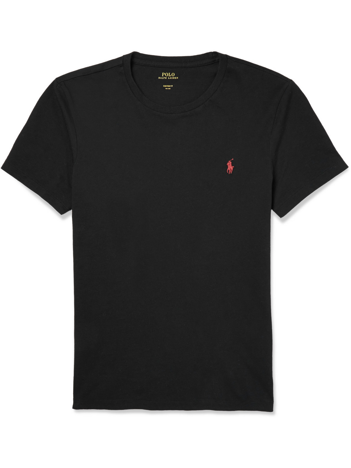 Polo Ralph Lauren Logo-embroidered Cotton-jersey T-shirt In Black | ModeSens
