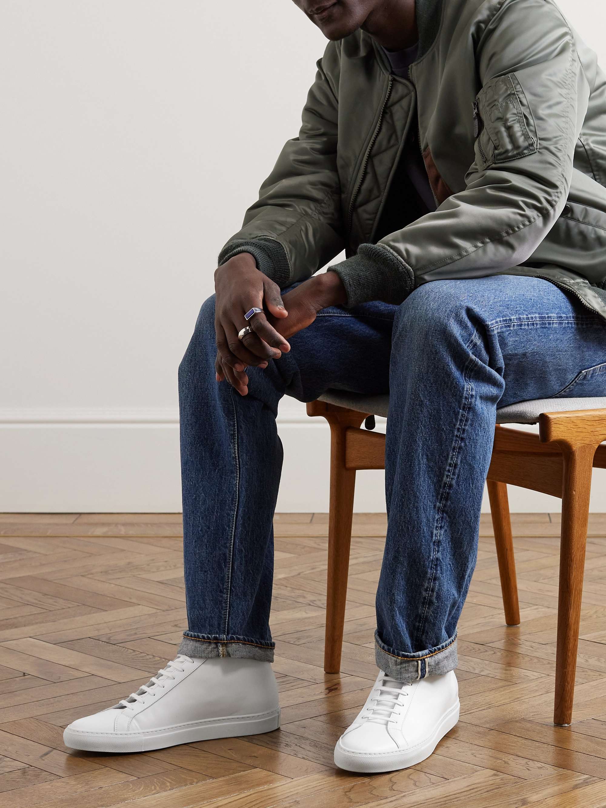 White Original Achilles Leather High-Top Sneakers | COMMON PROJECTS | MR  PORTER