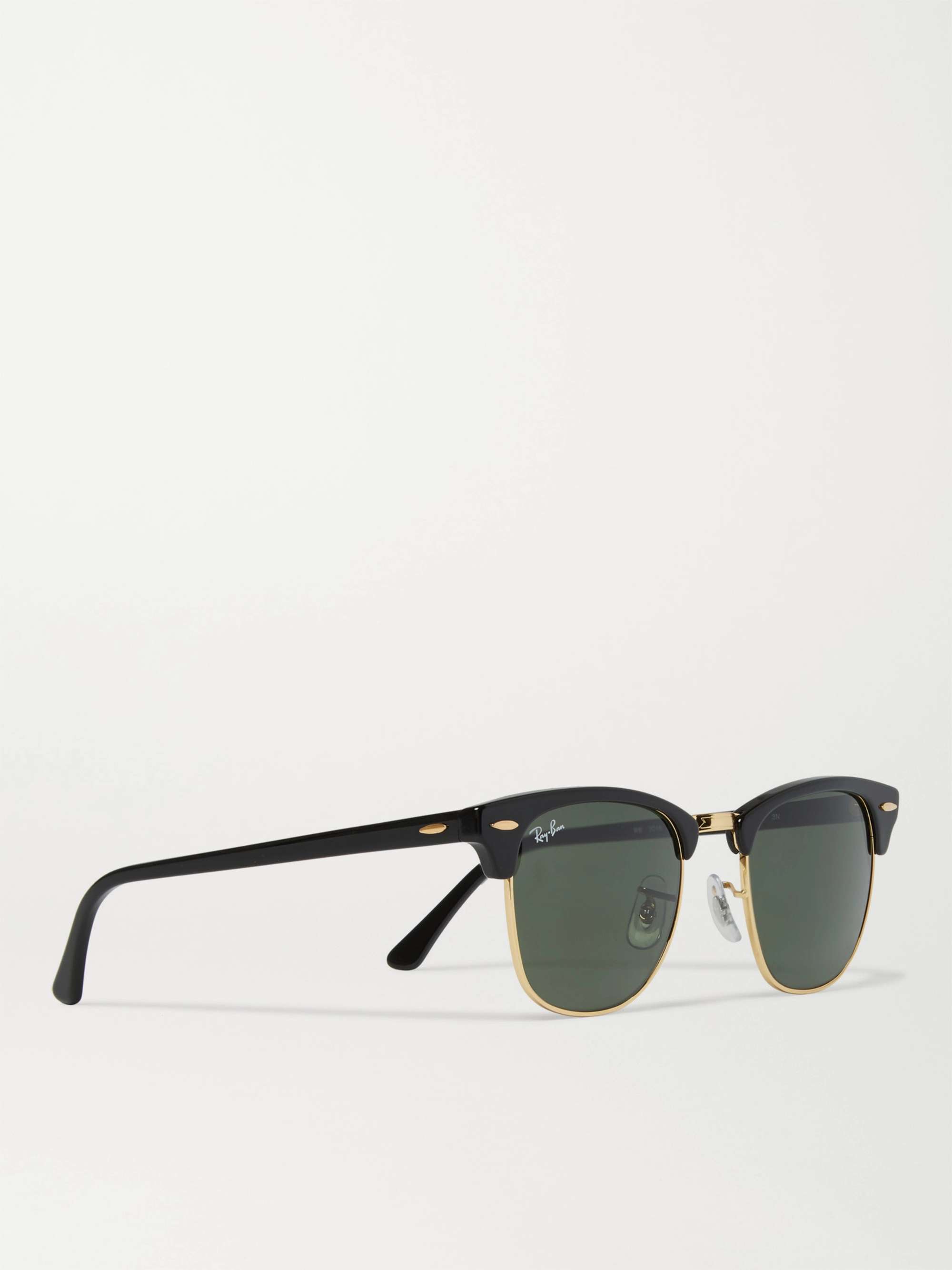 RAY-BAN Clubmaster Square-Frame Acetate and Gold-Tone Sunglasses | MR PORTER