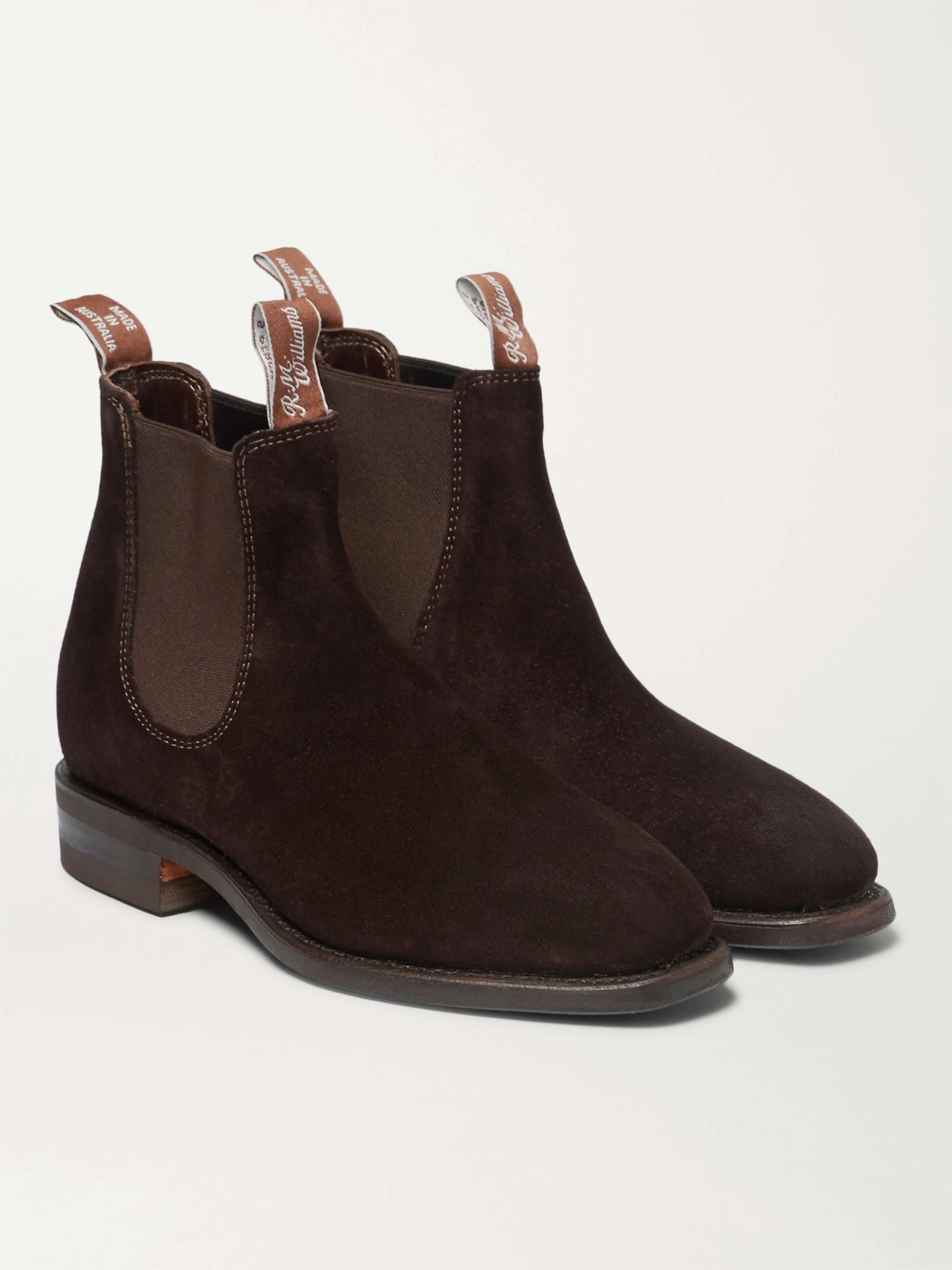R.M.WILLIAMS Comfort Craftsman Suede Chelsea Boots for Men