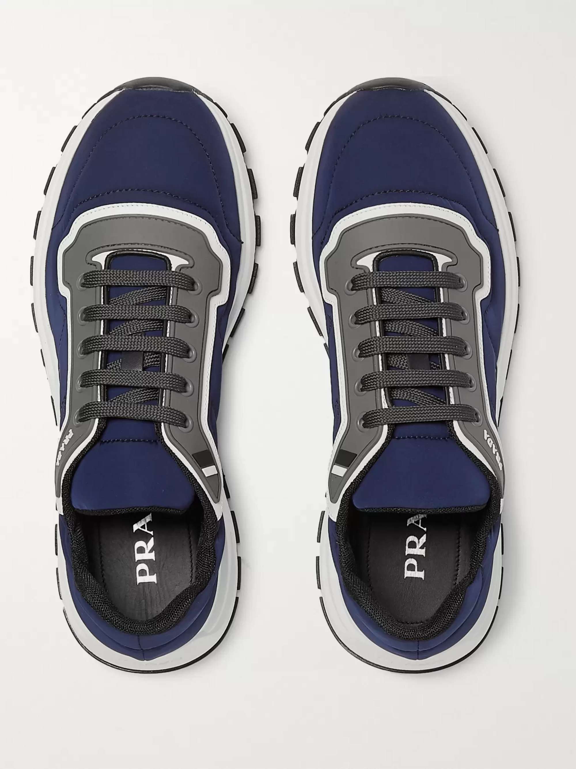 PRADA Match Race Panelled Nylon, Leather and Rubber Sneakers for Men ...