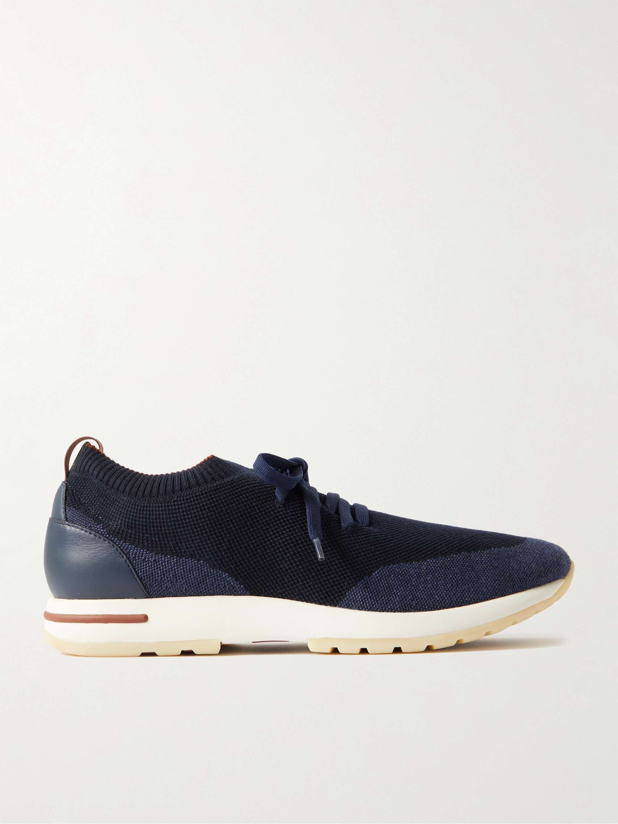 LORO PIANA 360 Flexy Walk Leather-Trimmed Knitted Wool Sneakers for Men |  MR PORTER