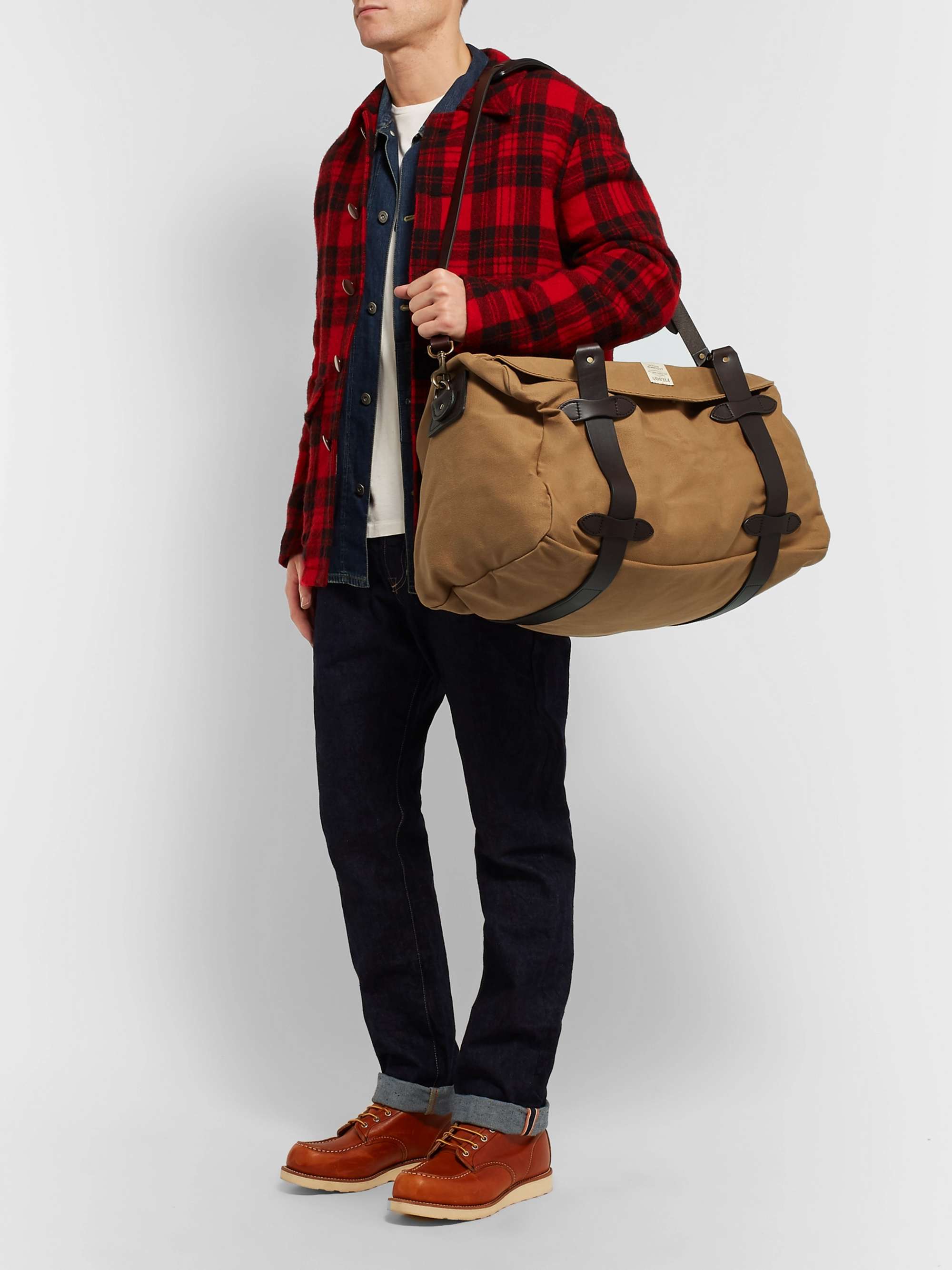 Tan Leather-Trimmed Twill Duffle Bag | FILSON | MR PORTER