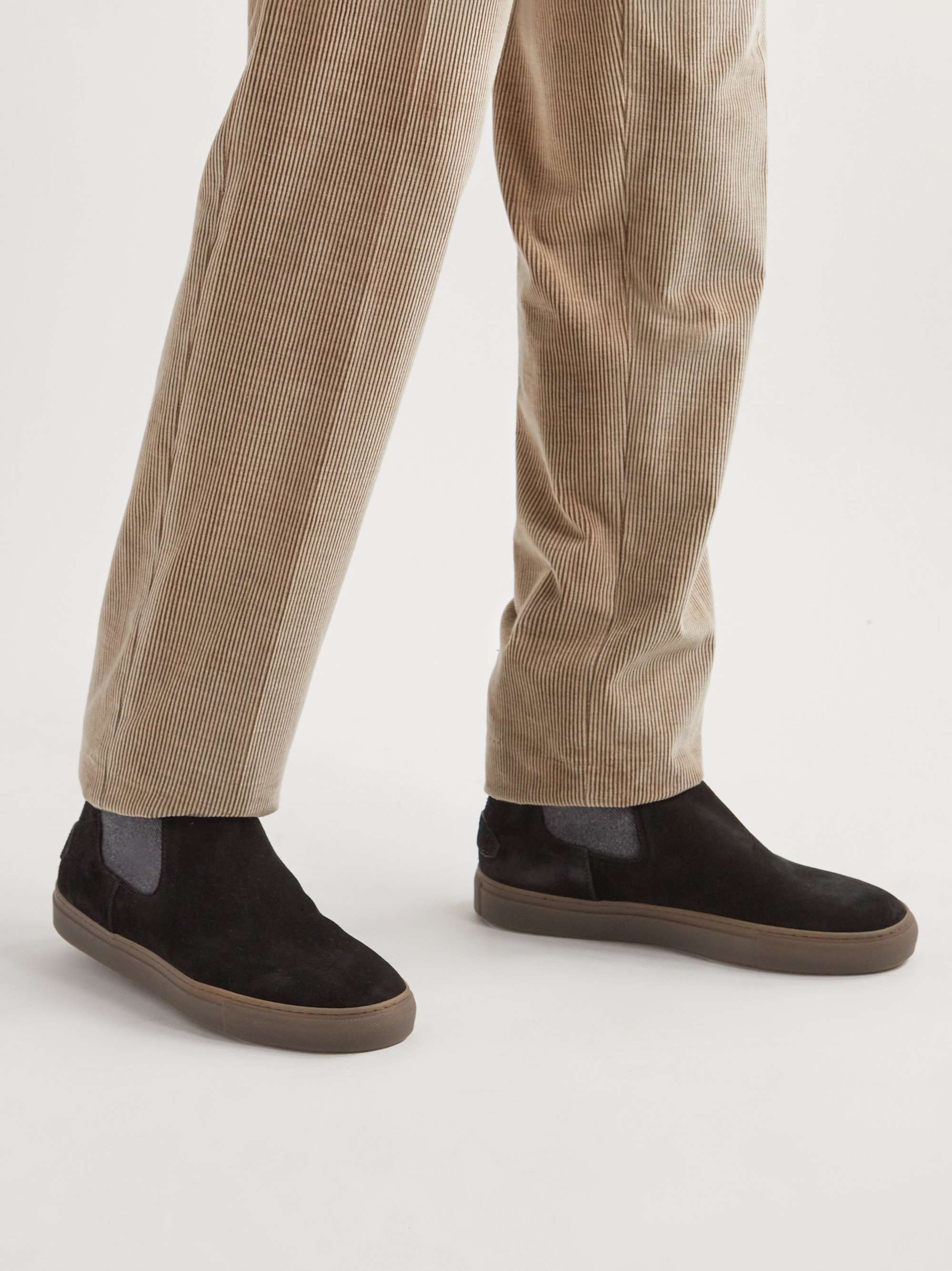 BRIONI Shearling-Lined Suede Chelsea Boots | MR PORTER
