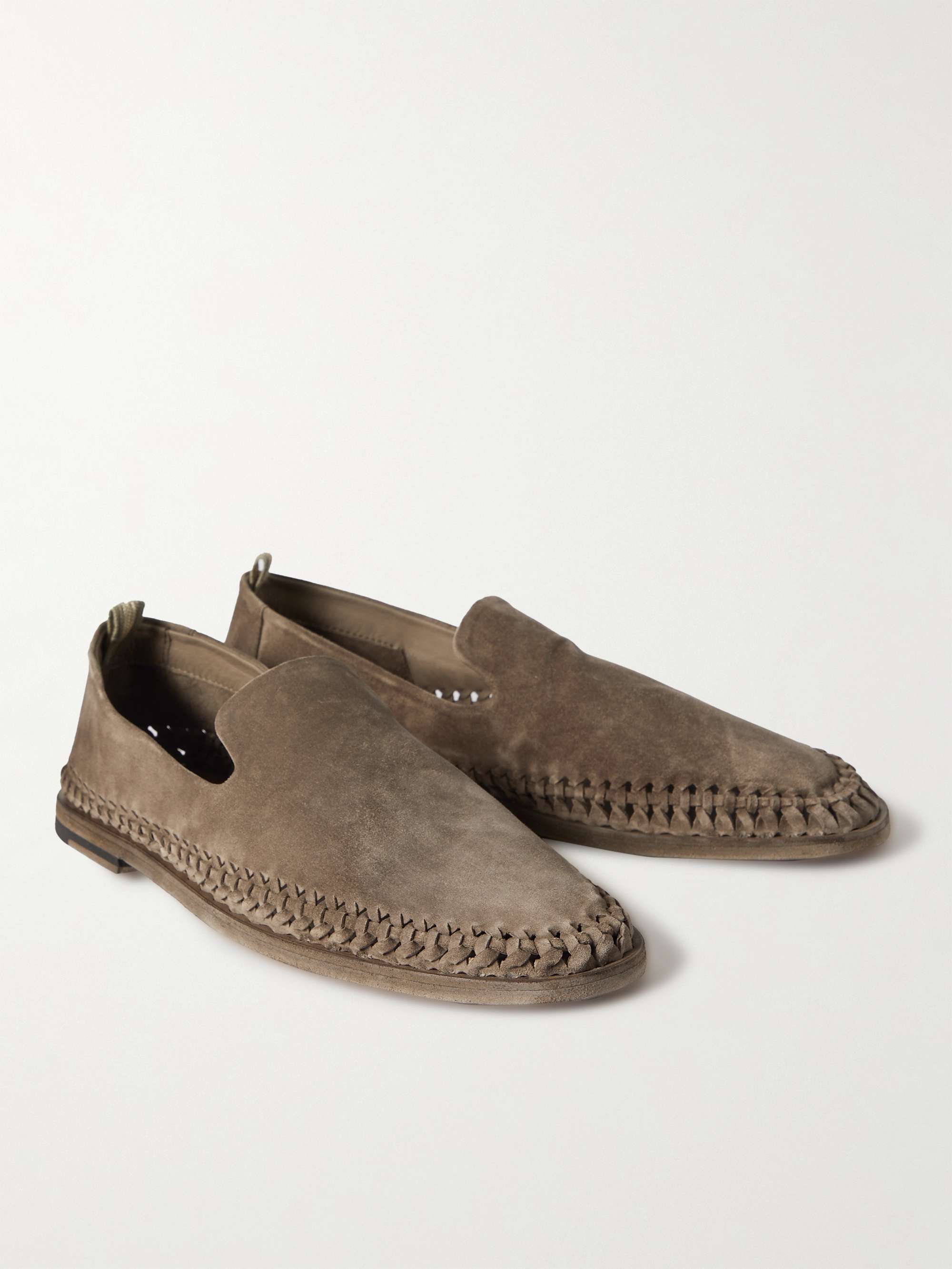 OFFICINE CREATIVE Miles Braided Suede Loafers | MR PORTER