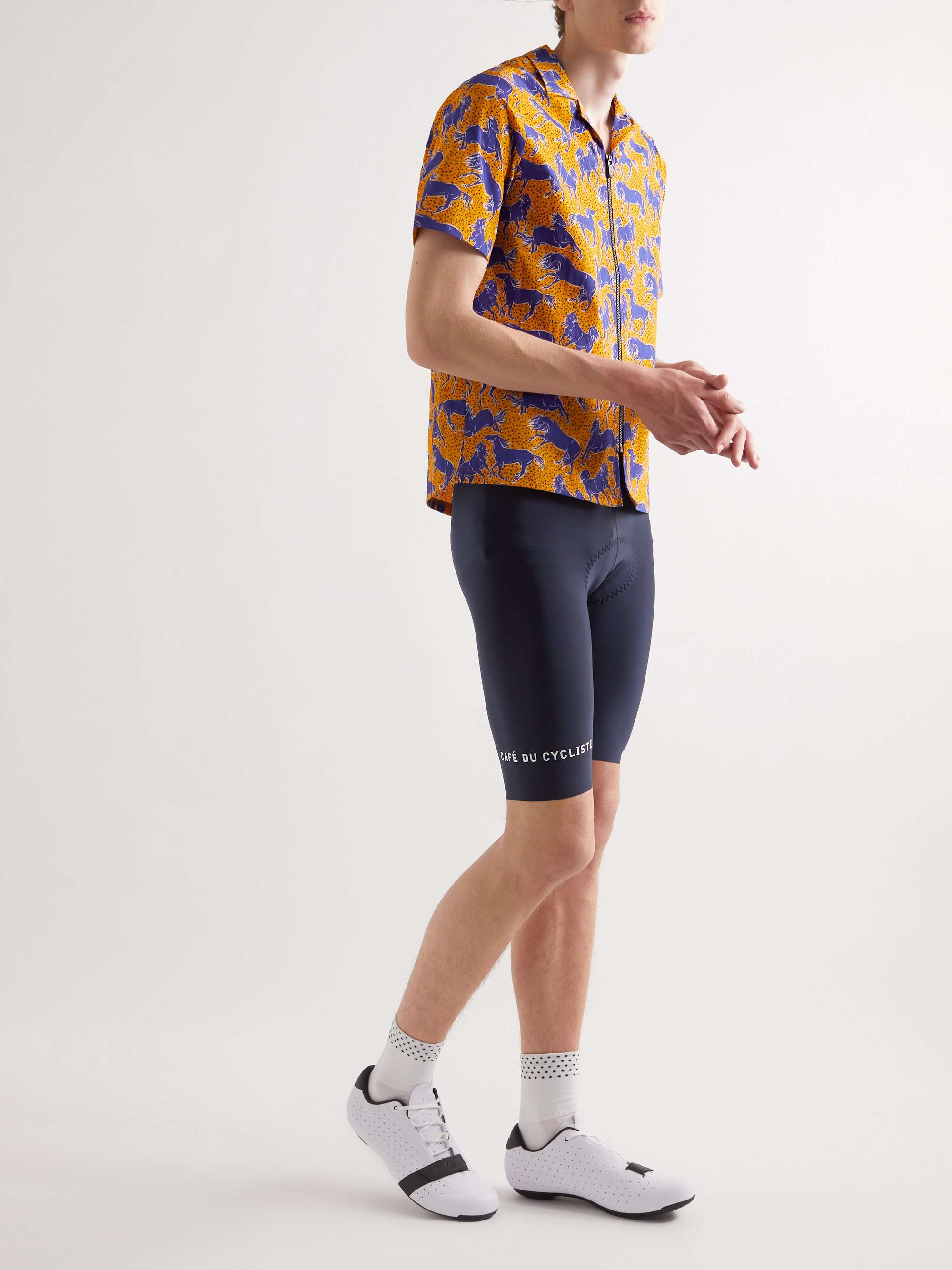 CAFE DU CYCLISTE Laureline Camp-Collar Printed Gravel Shell Cycling Jersey  for Men | MR PORTER