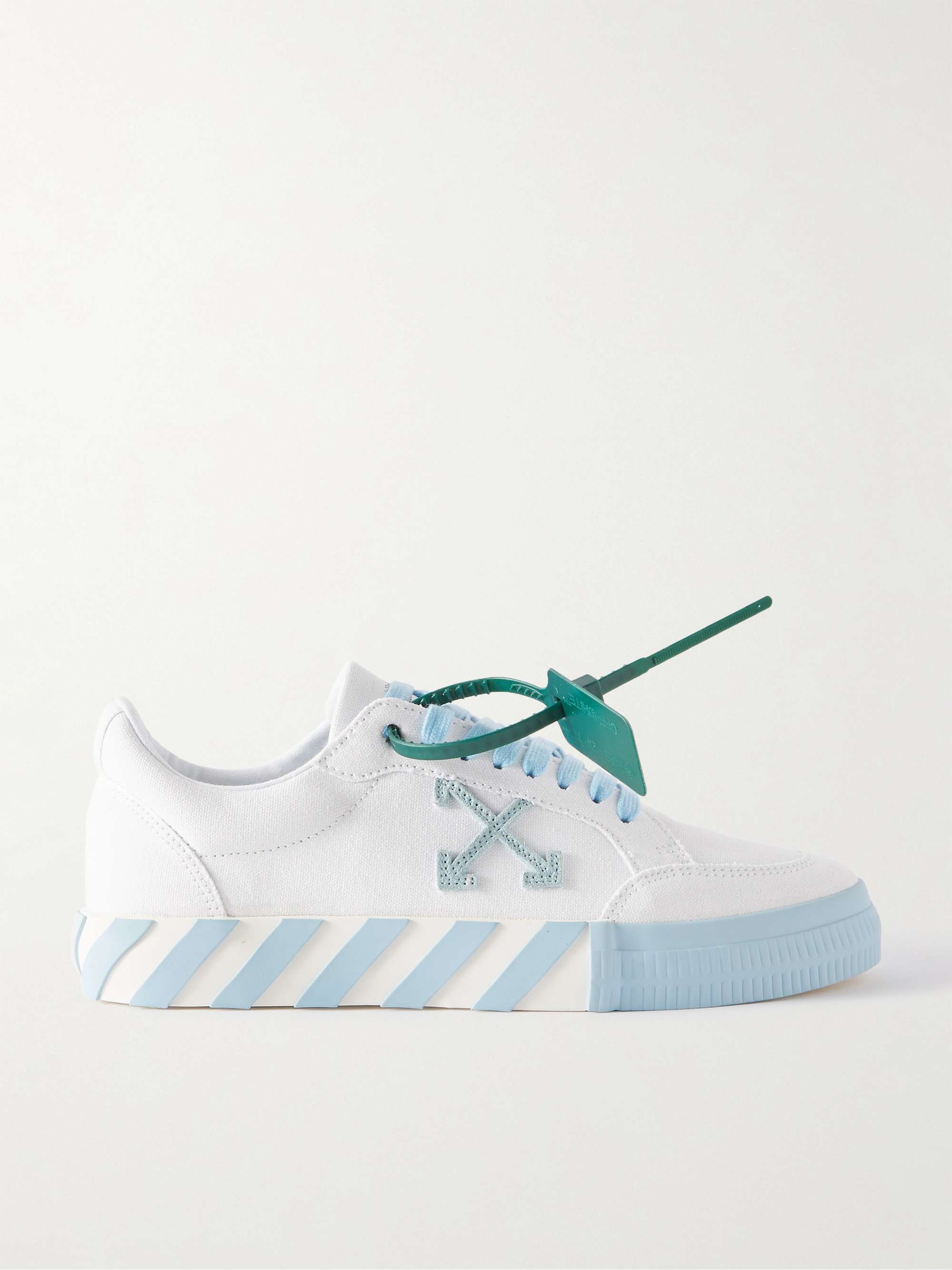 OFF-WHITE Suede-Trimmed Canvas Sneakers | MR PORTER