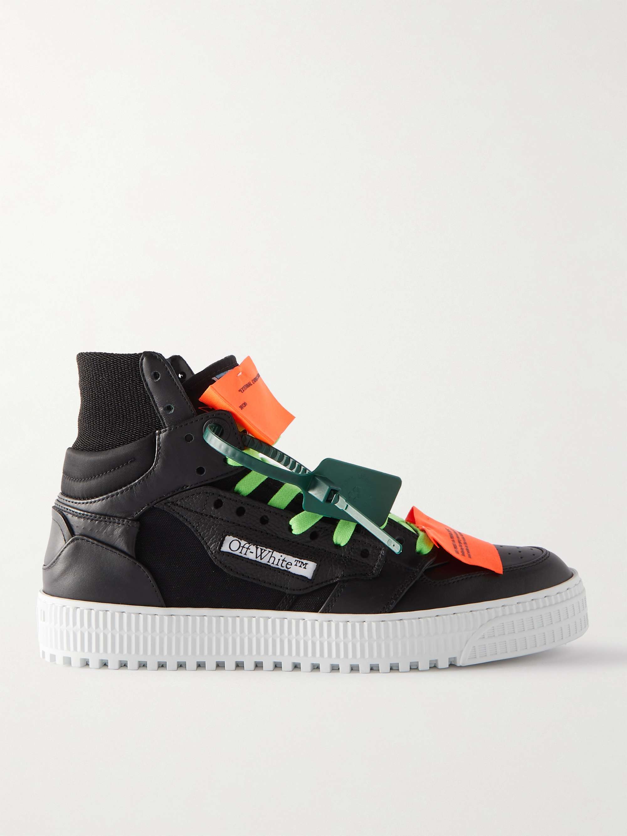 OFF-WHITE 3.0 Off Court Supreme Suede, Leather and Shell High-Top Sneakers  | MR PORTER