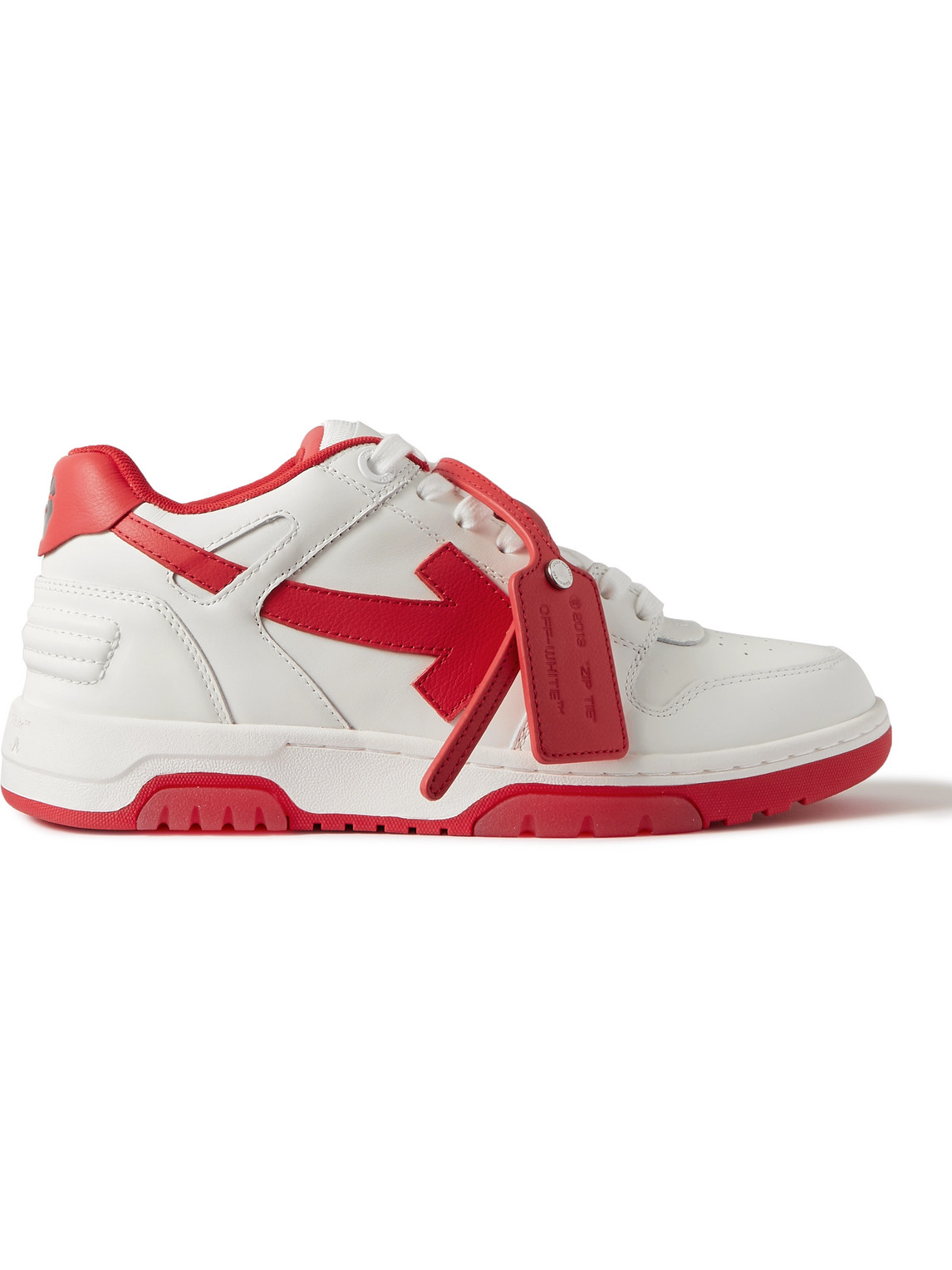 Off-White - Out of Office Leather Sneakers - Men - Red - EU 40 | The ...